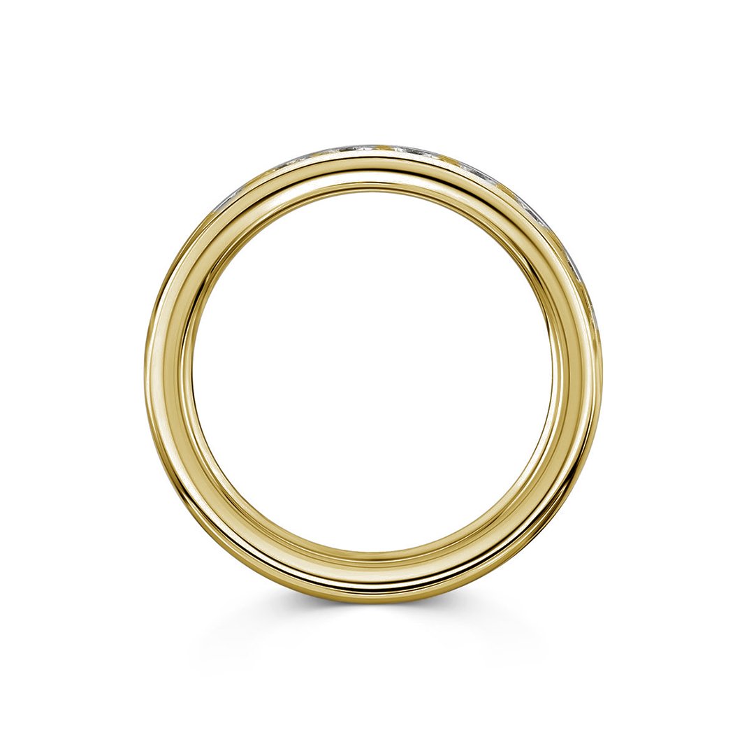 Beloved Platinum 1.00ct Half Diamond Band