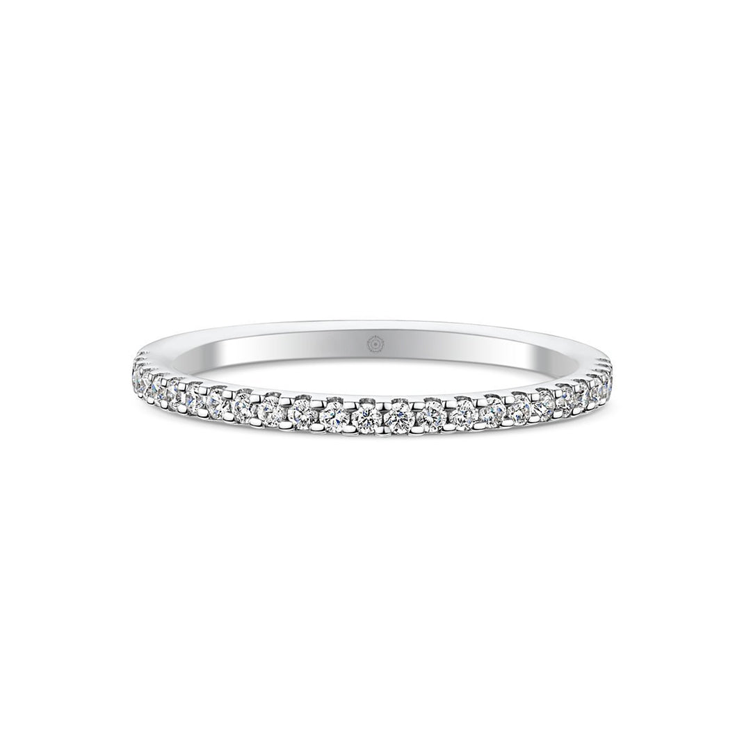 Embrace Platinum 0.25ct Half Diamond Band