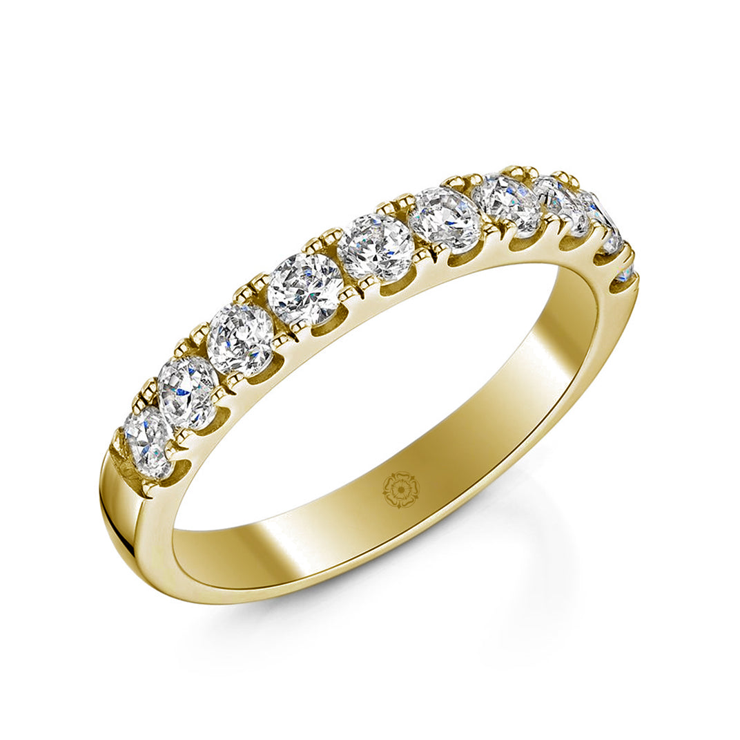 Embrace 18ct Yellow Gold 0.75ct Half Diamond Band