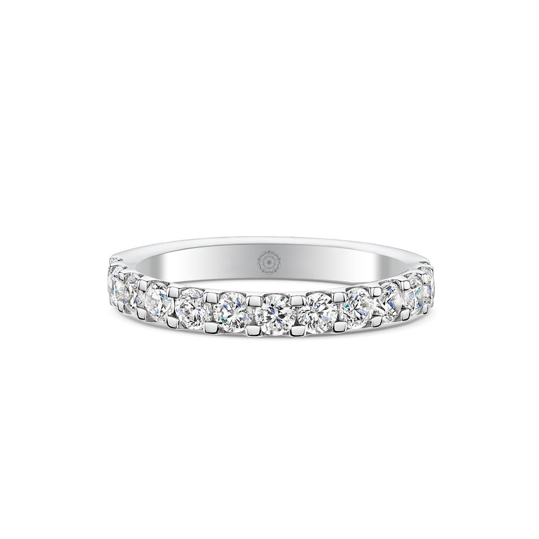 Embrace Platinum 1.00ct Half Diamond Band