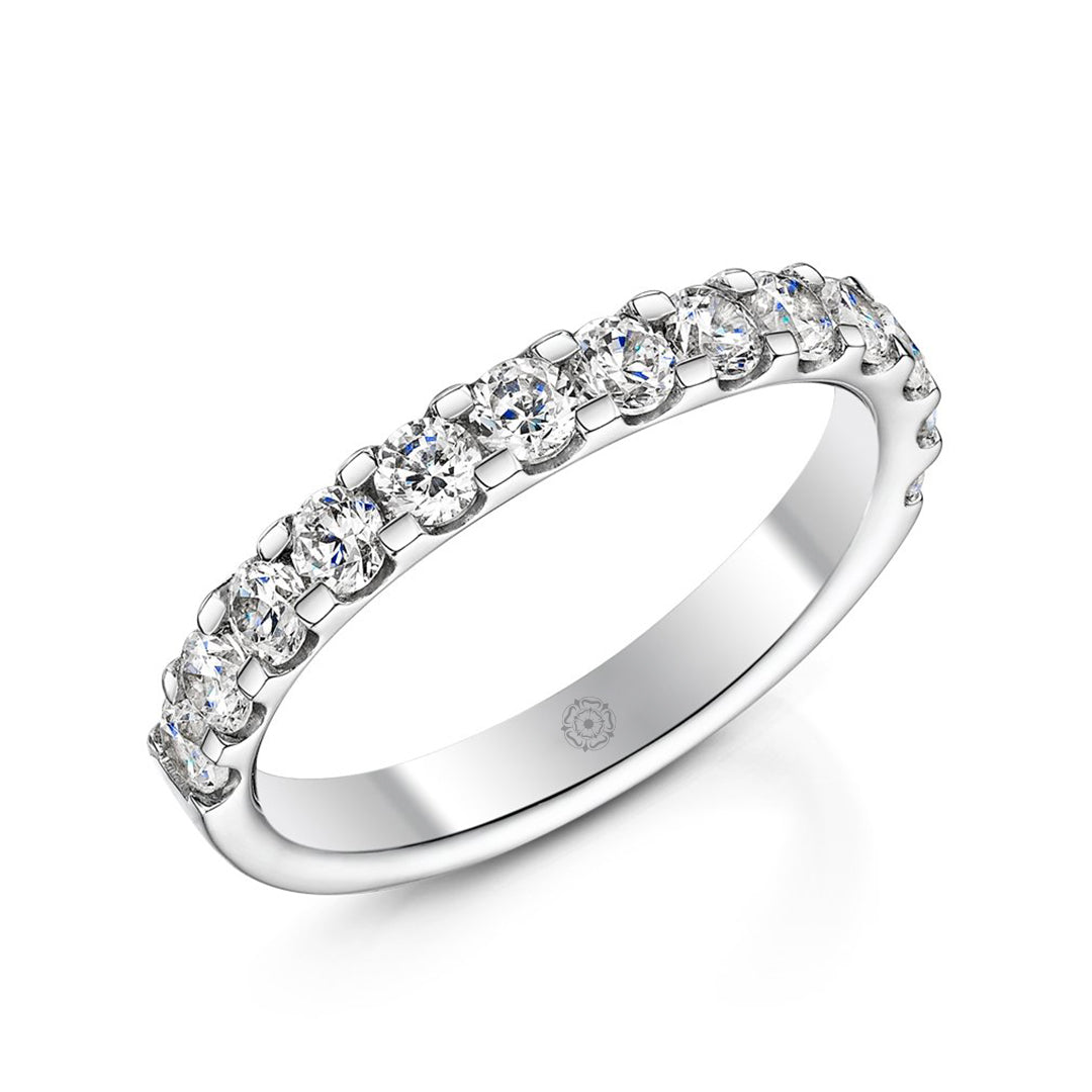 Embrace Platinum 1.00ct Half Diamond Band