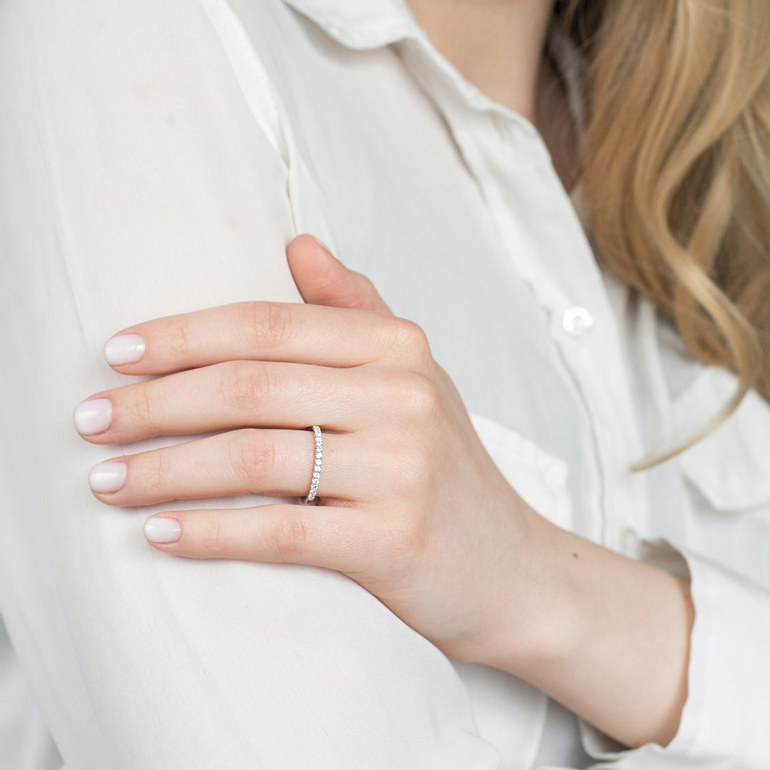 Embrace Platinum 0.35ct Half Diamond Band