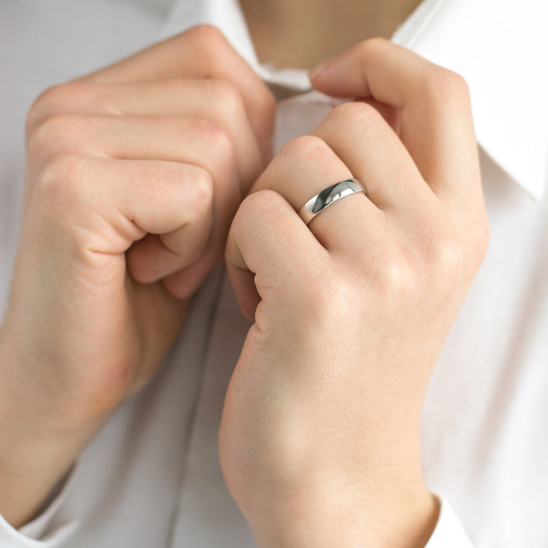 6.0mm Platinum Modern Court Wedding Band