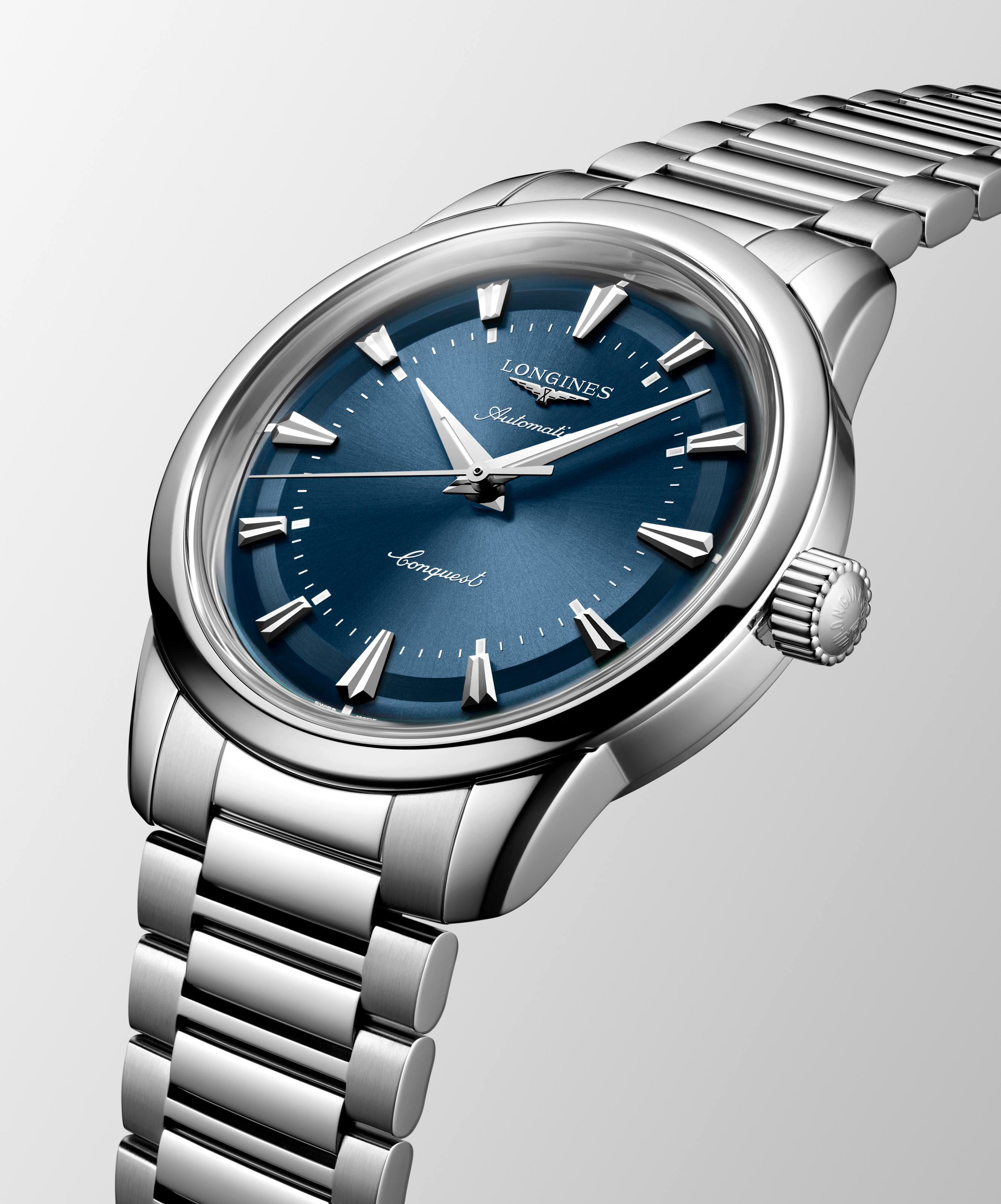 Longines Conquest Heritage Blue Lacquered Polished Dial Watch