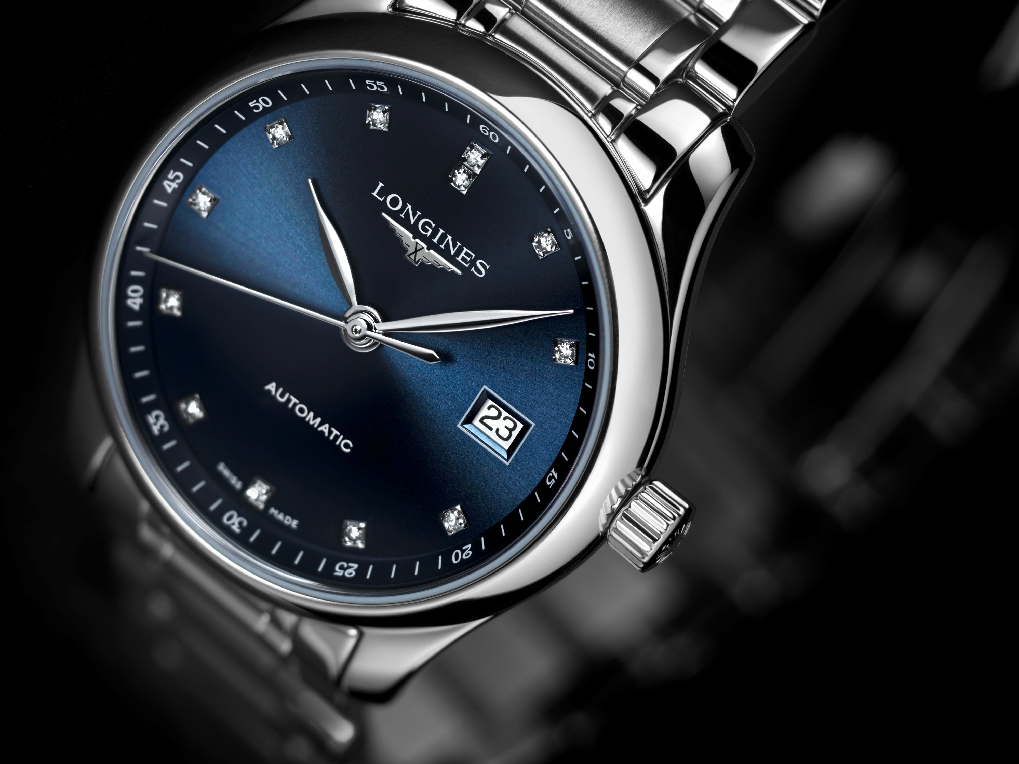 Longlines Master Collection Sunray Blue Dial Men's Watch