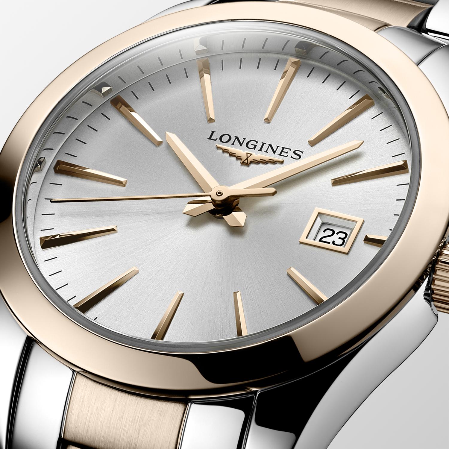 Longines Conquest Classic Sunray Silver Dial Ladies Watch