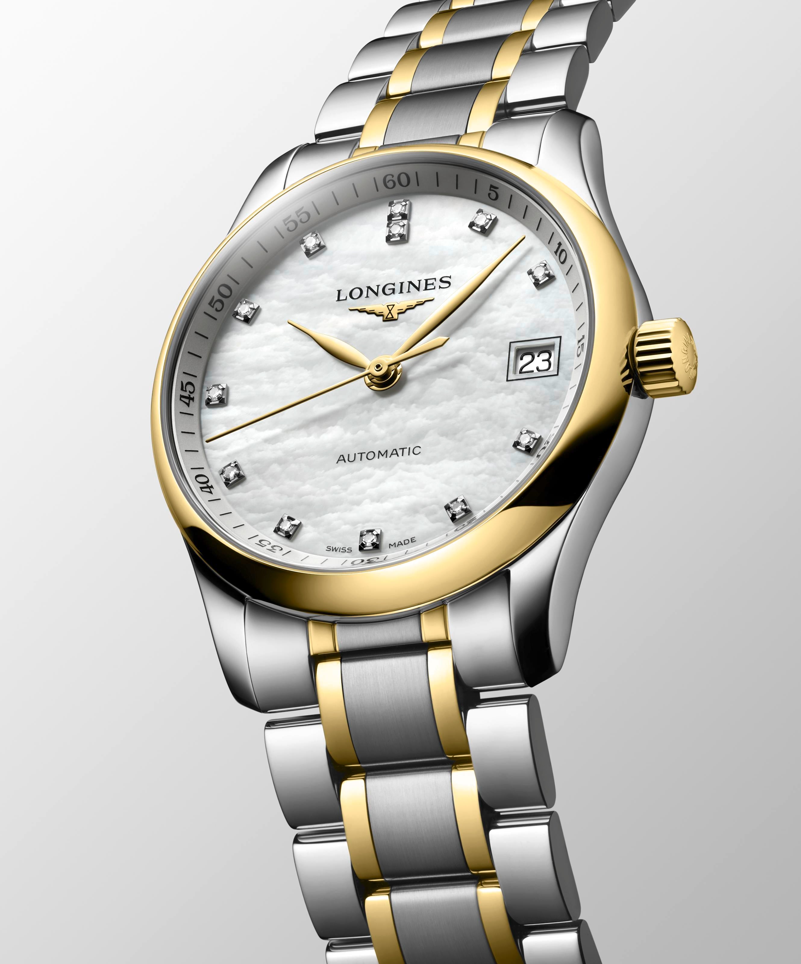 Longines Master Collection White Mother-of-Pearl Dial Ladies Watch