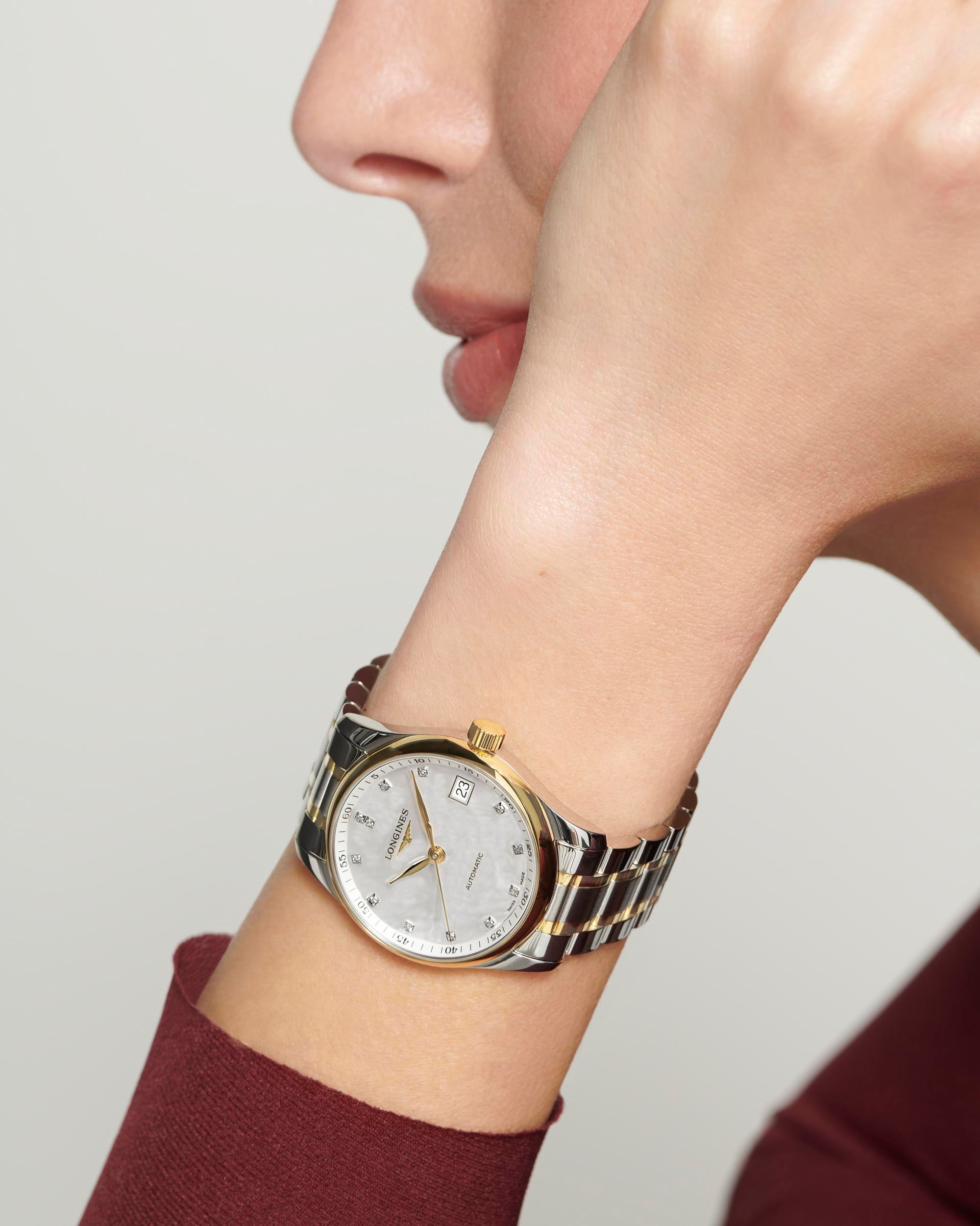 Longines Master Collection White Mother-of-Pearl Dial Ladies Watch