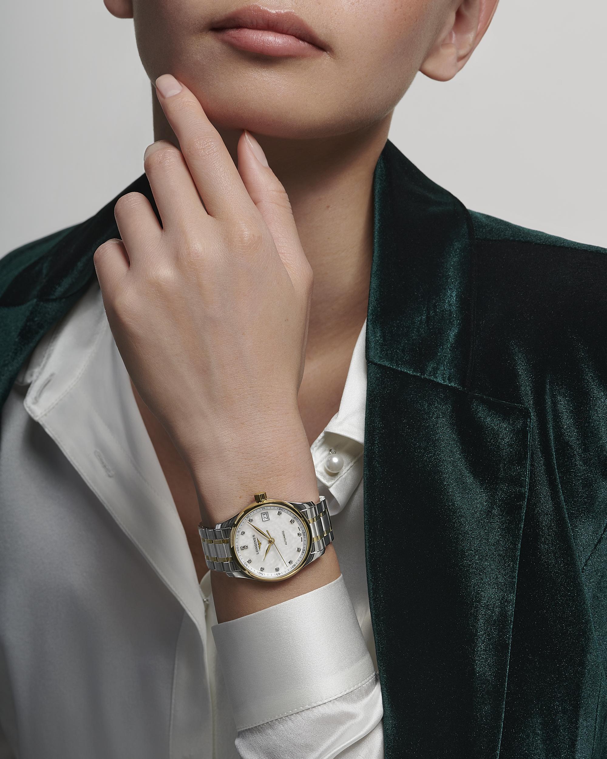 Longines Master Collection White Mother-of-Pearl Dial Ladies Watch