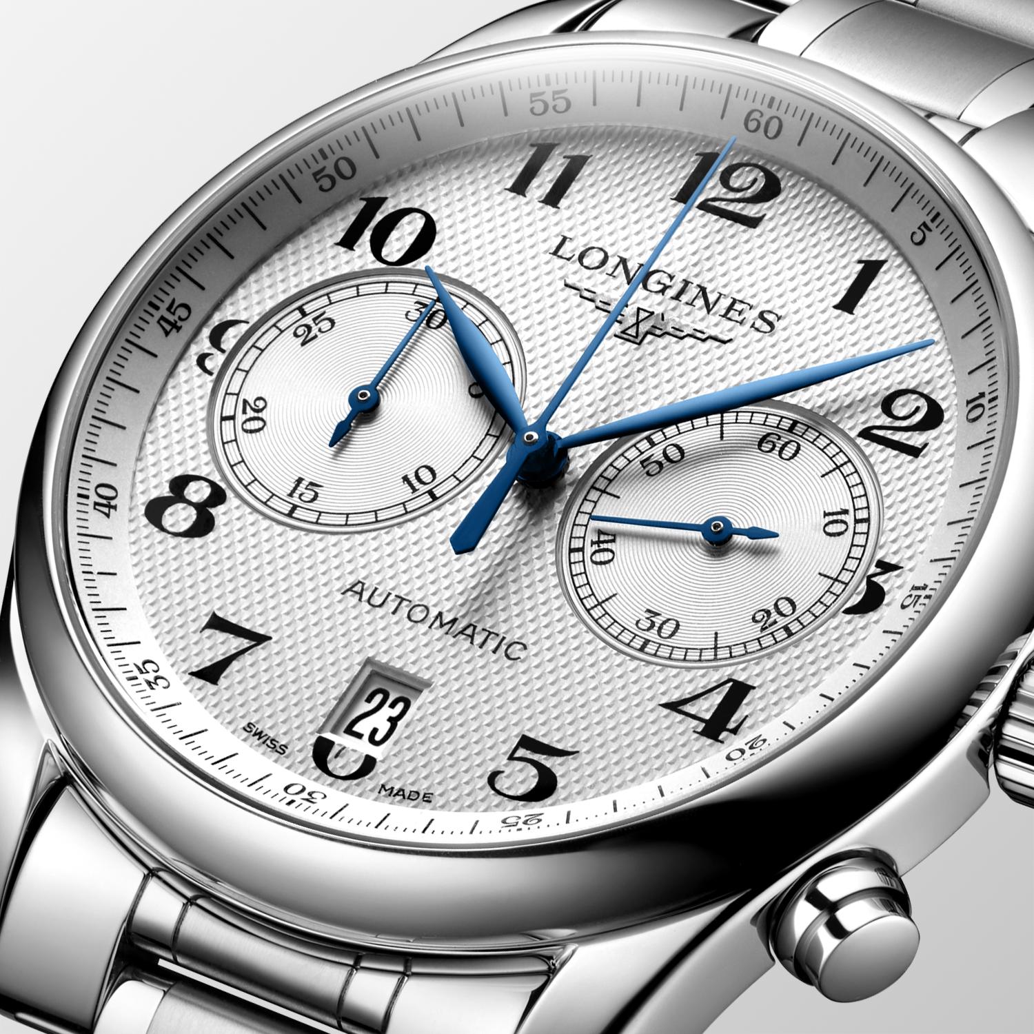 Longines Master Collection Chronograph Silver "barleycorn" Dial Watch