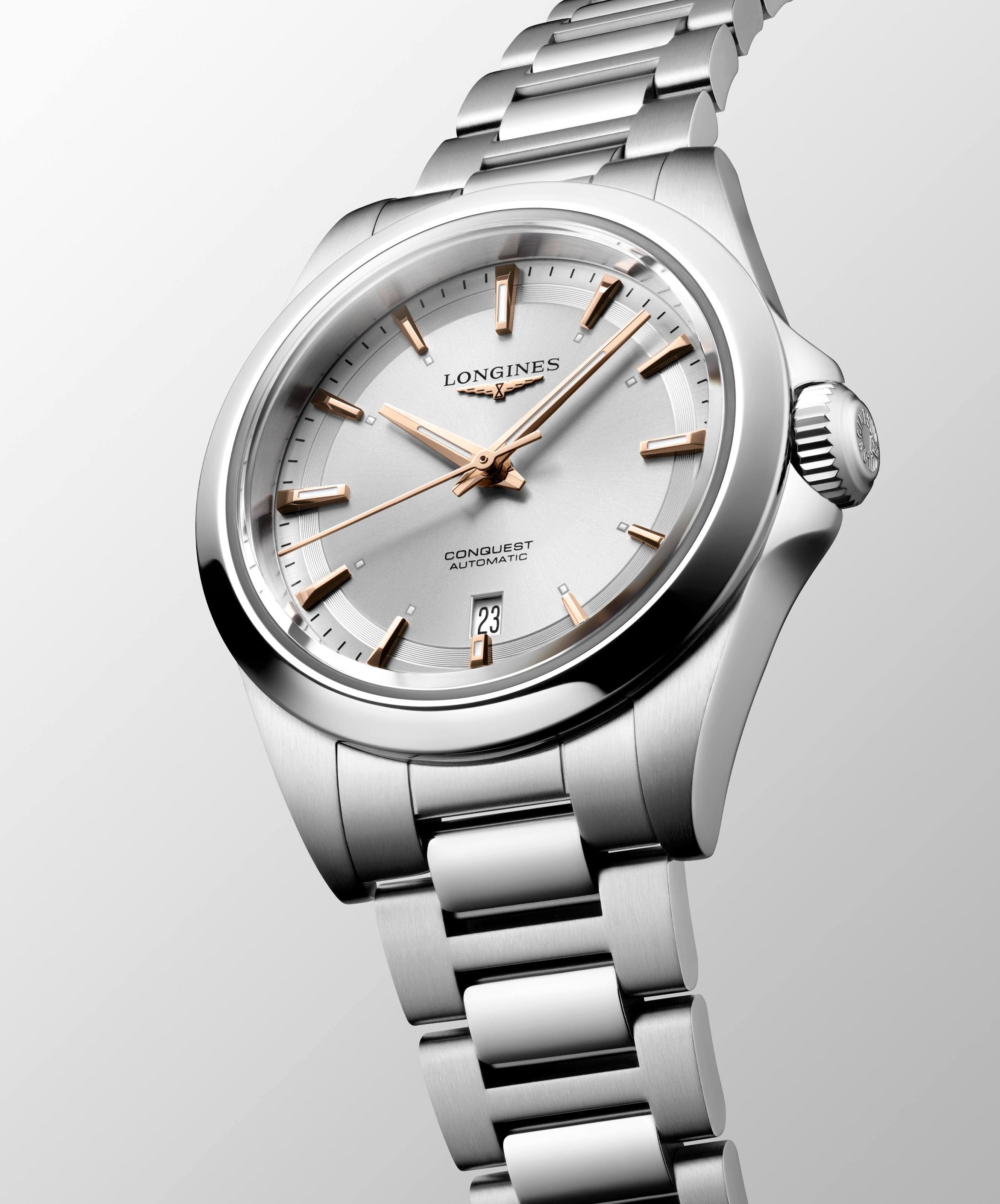Longines Conquest Sunray Silver Dial Watch