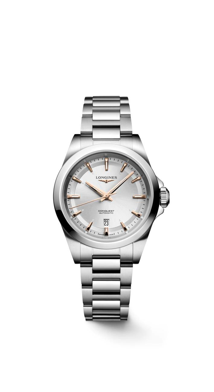 Longines Conquest Sunray Silver Dial Watch