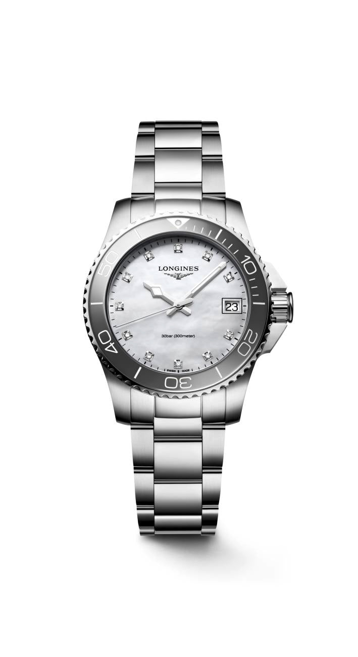 Longines HydroConquest Mother-of-Pearl Dial Ladies Watch