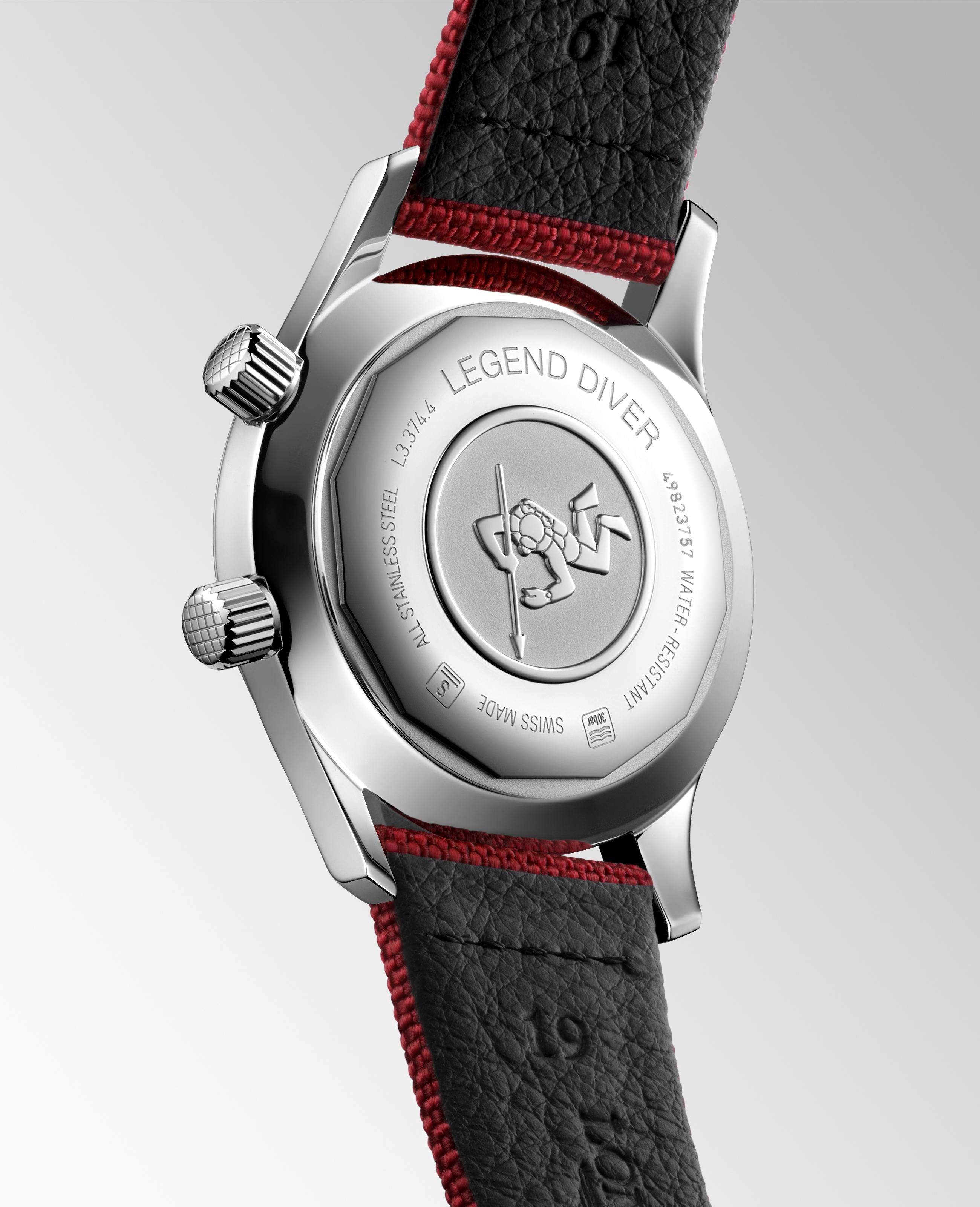 Longines Legend Diver Red Dial Men's Watch