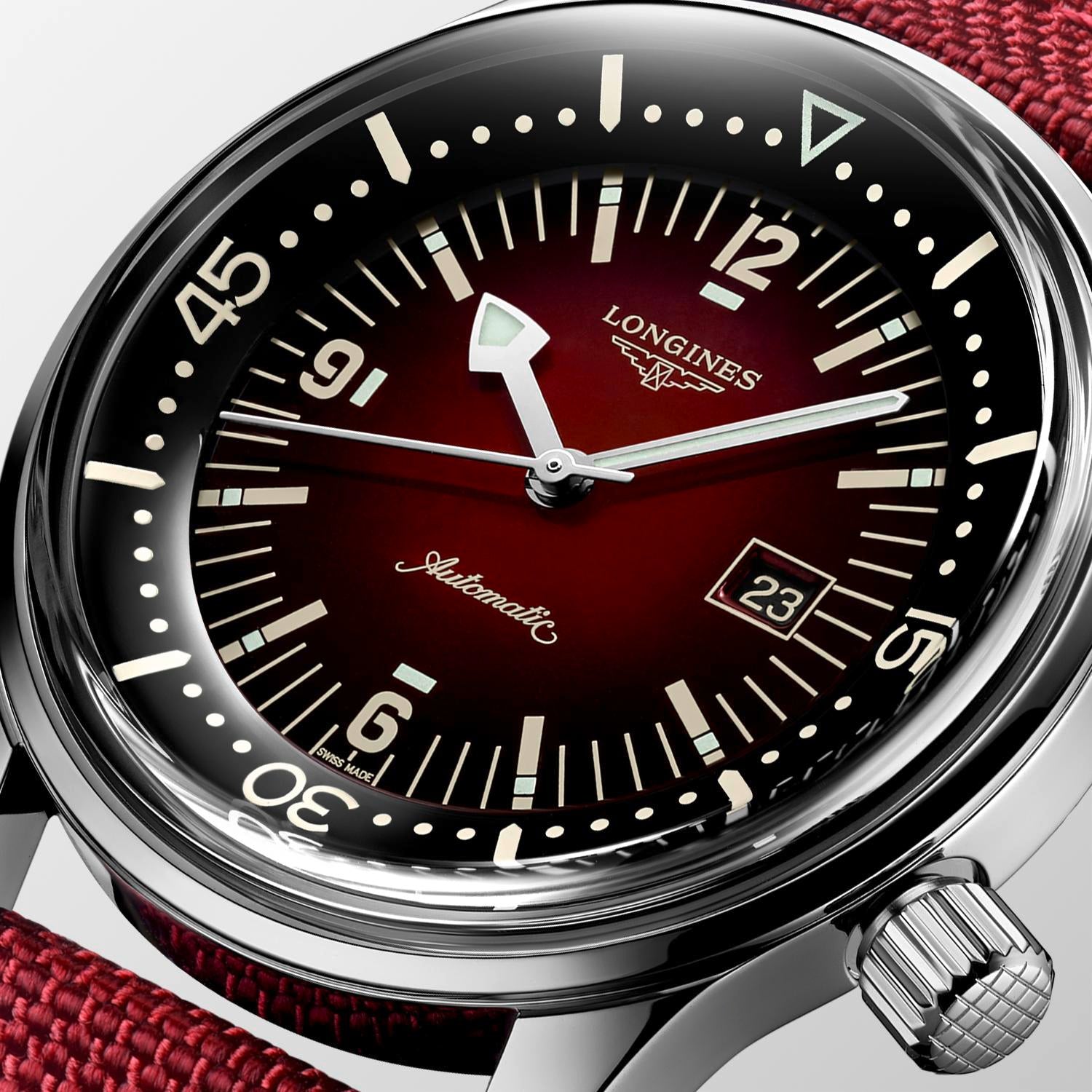 Longines Legend Diver Red Dial Men's Watch
