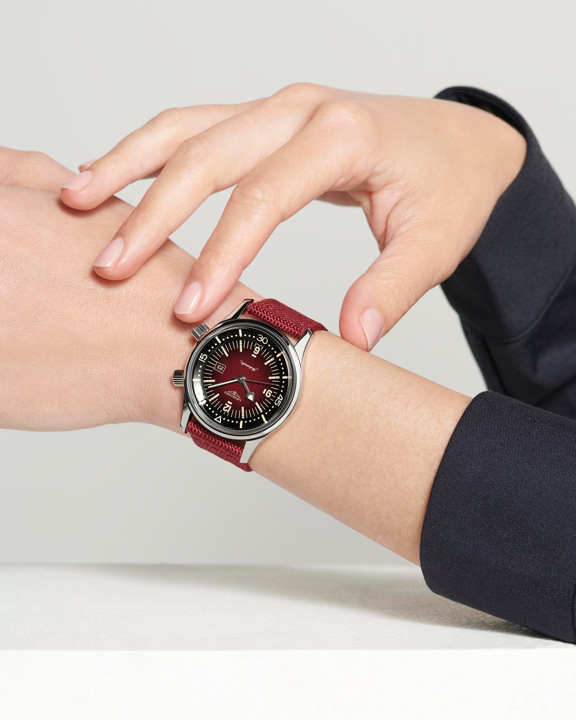 Longines Legend Diver Red Dial Men's Watch