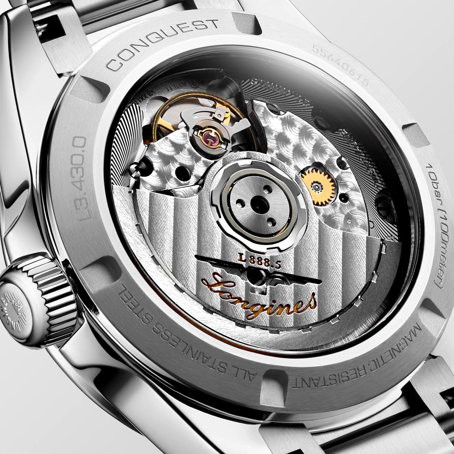 Longines Conquest White Mother-of-Pearl Dial Ladies Watch