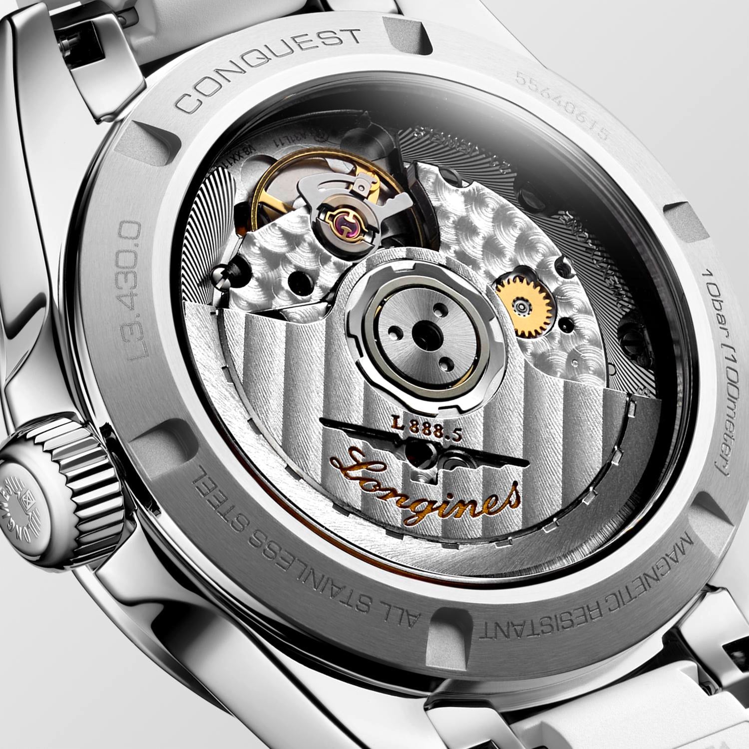Longines Conquest White Mother-of-Pearl Dial Ladies Watch