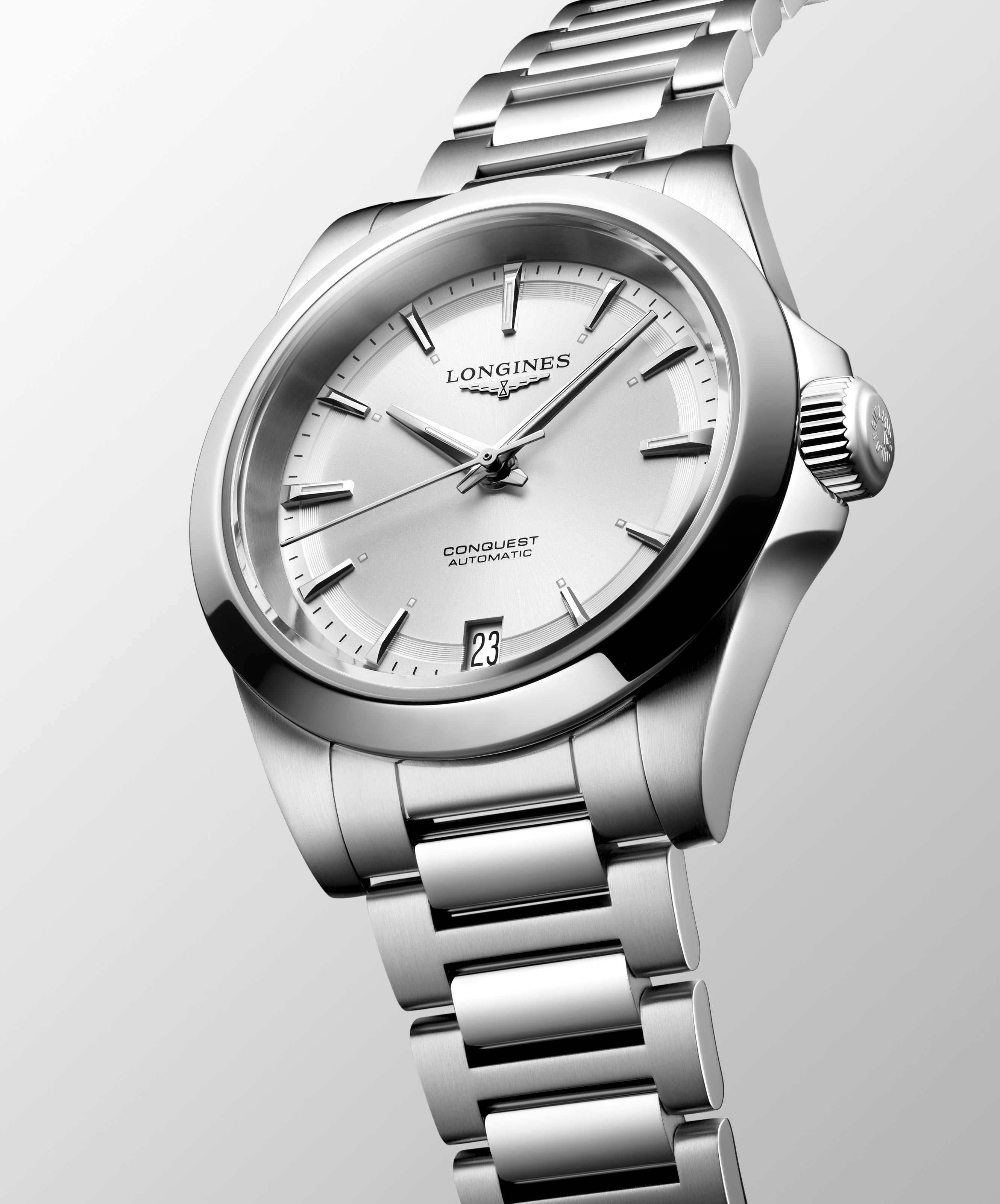 Longines Conquest Sunray Silver Dial Ladies Watch