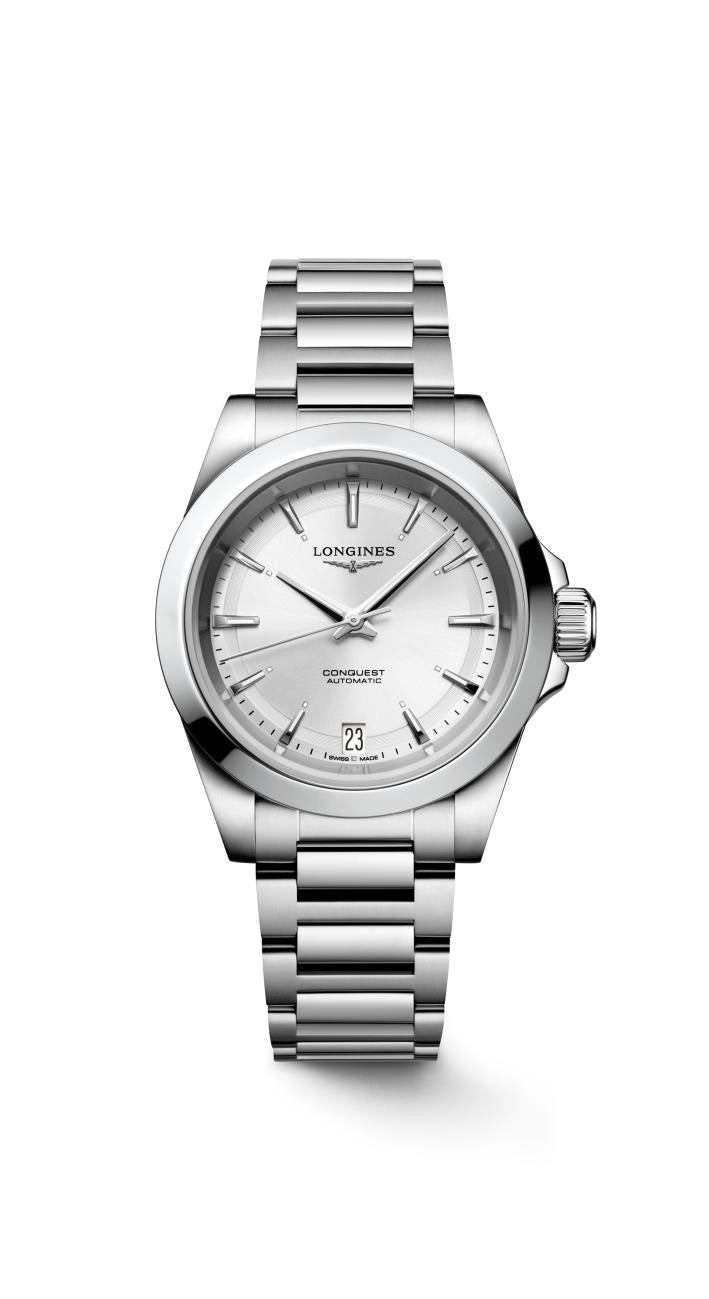Longines Conquest Sunray Silver Dial Ladies Watch