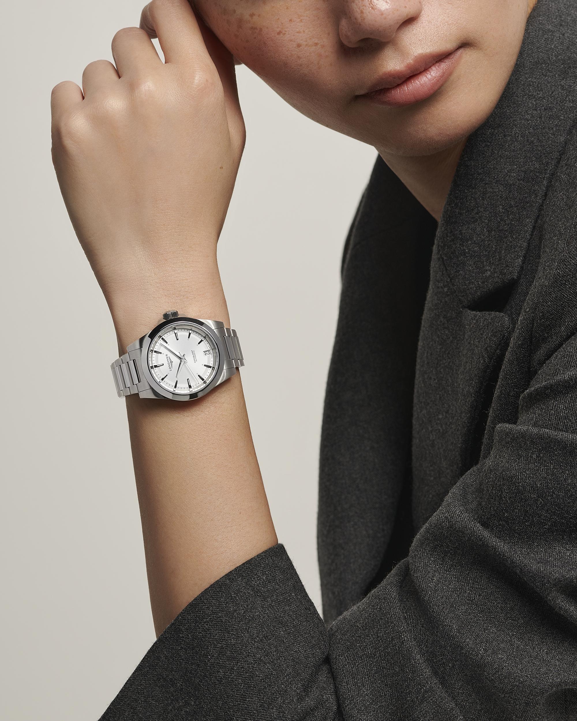 Longines Conquest Sunray Silver Dial Ladies Watch