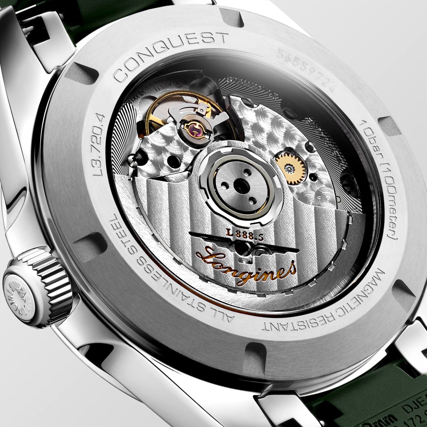 Longines Conquest Sunray Green Dial Watch
