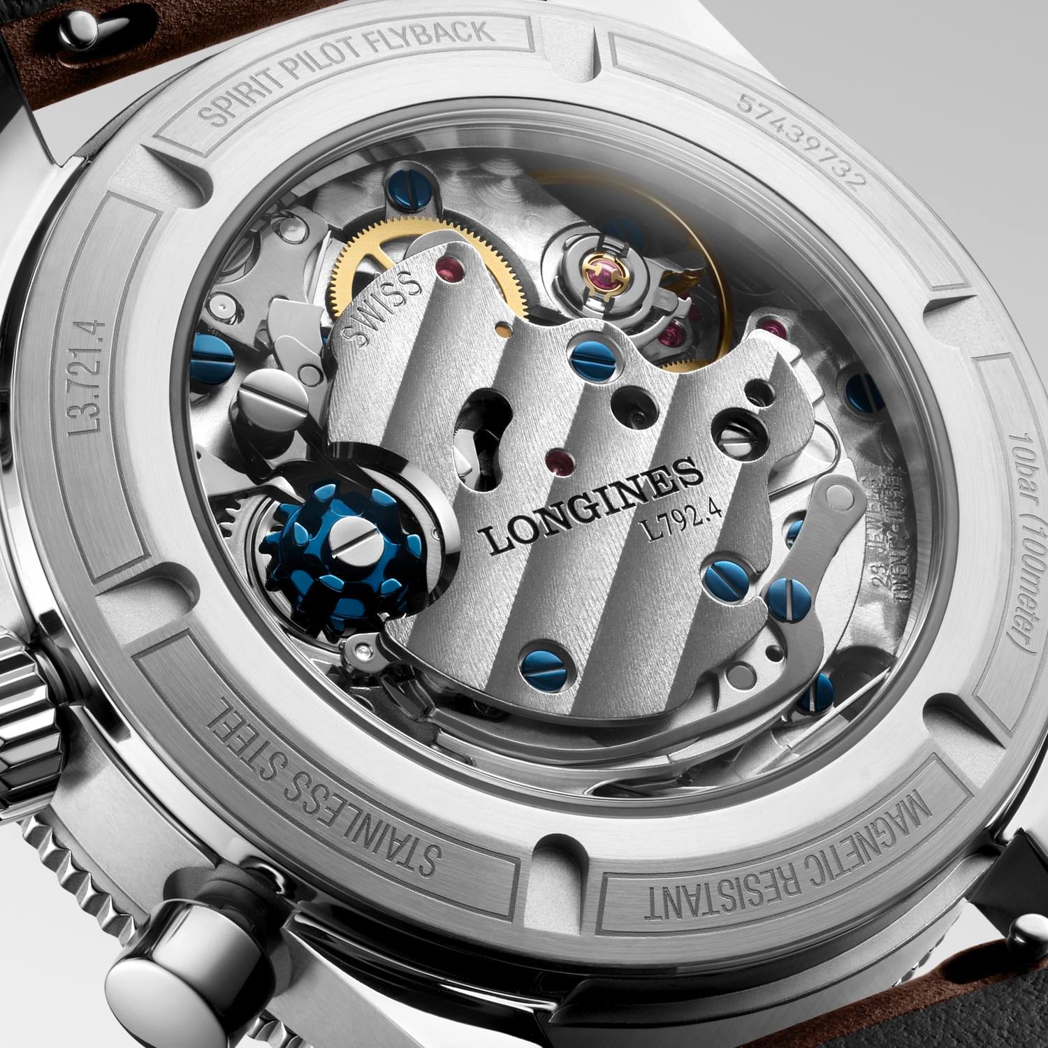 Longines Spirit Pilot FlyBack Black Matt Dial Watch