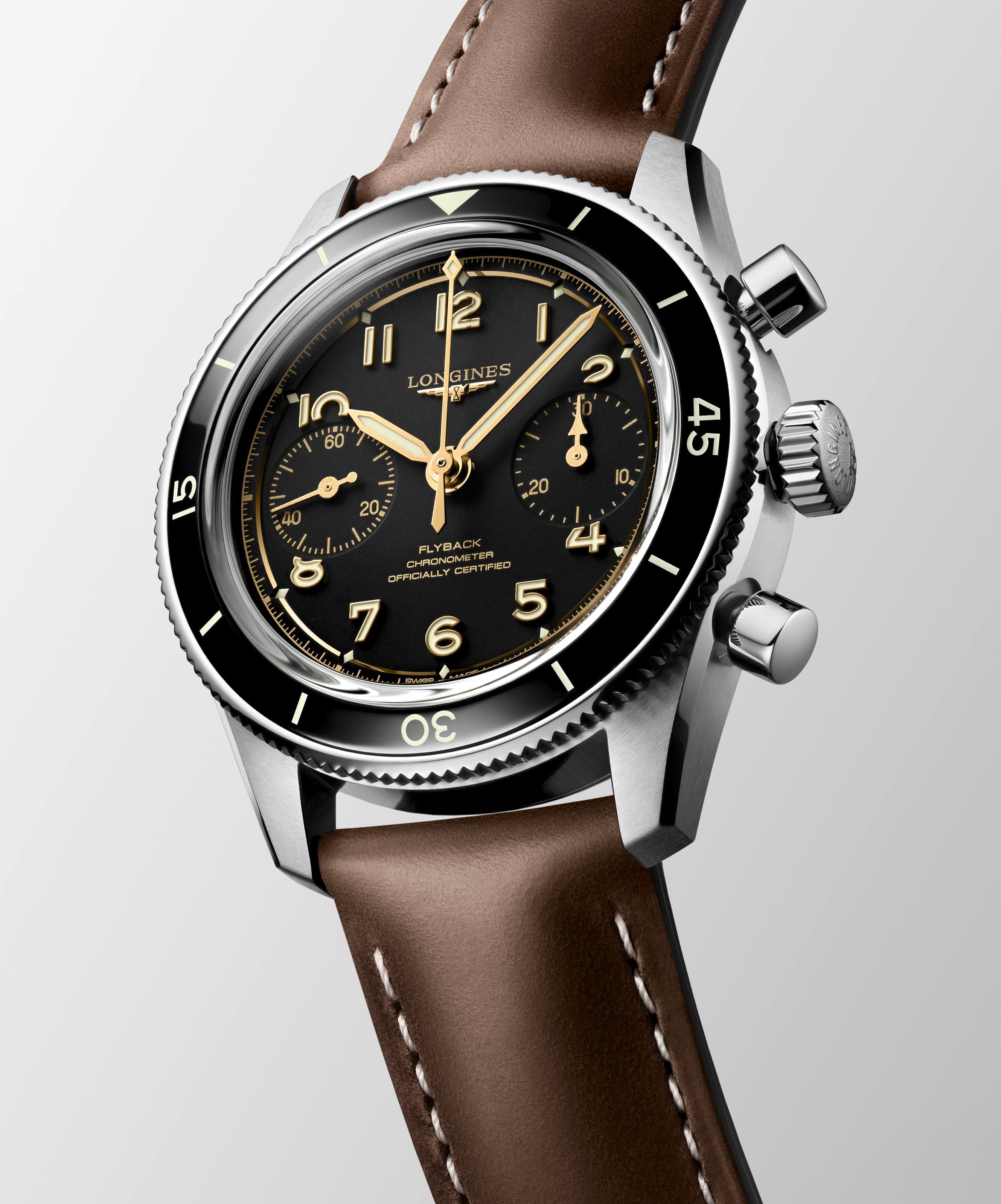 Longines Spirit Pilot FlyBack Black Matt Dial Watch