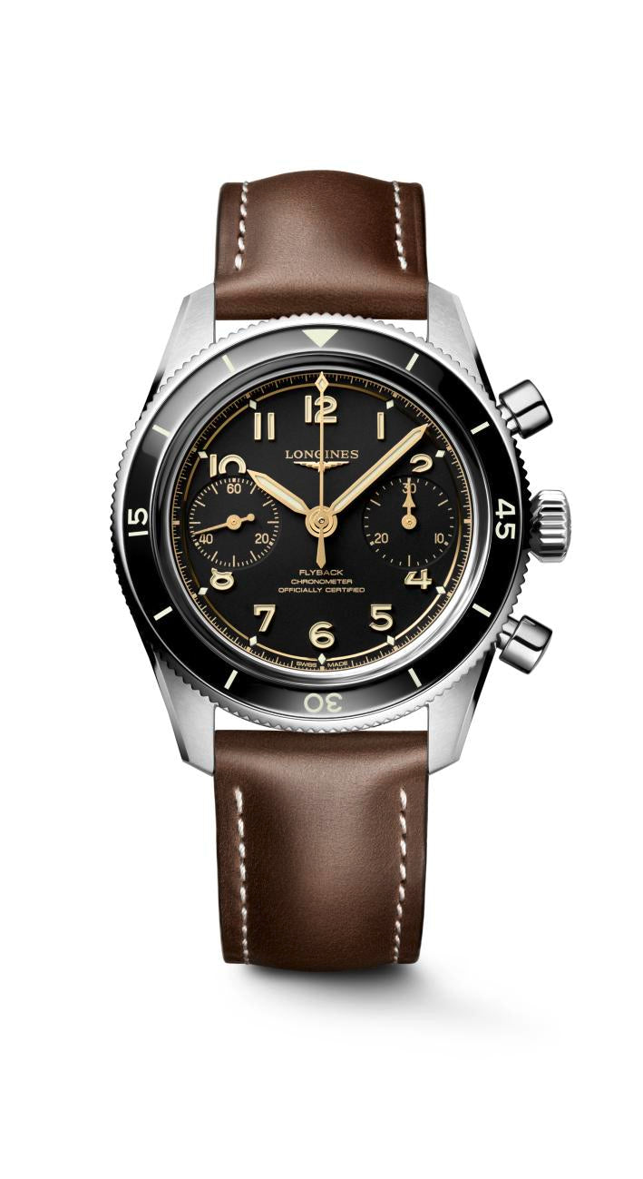 Longines Spirit Pilot FlyBack Black Matt Dial Watch