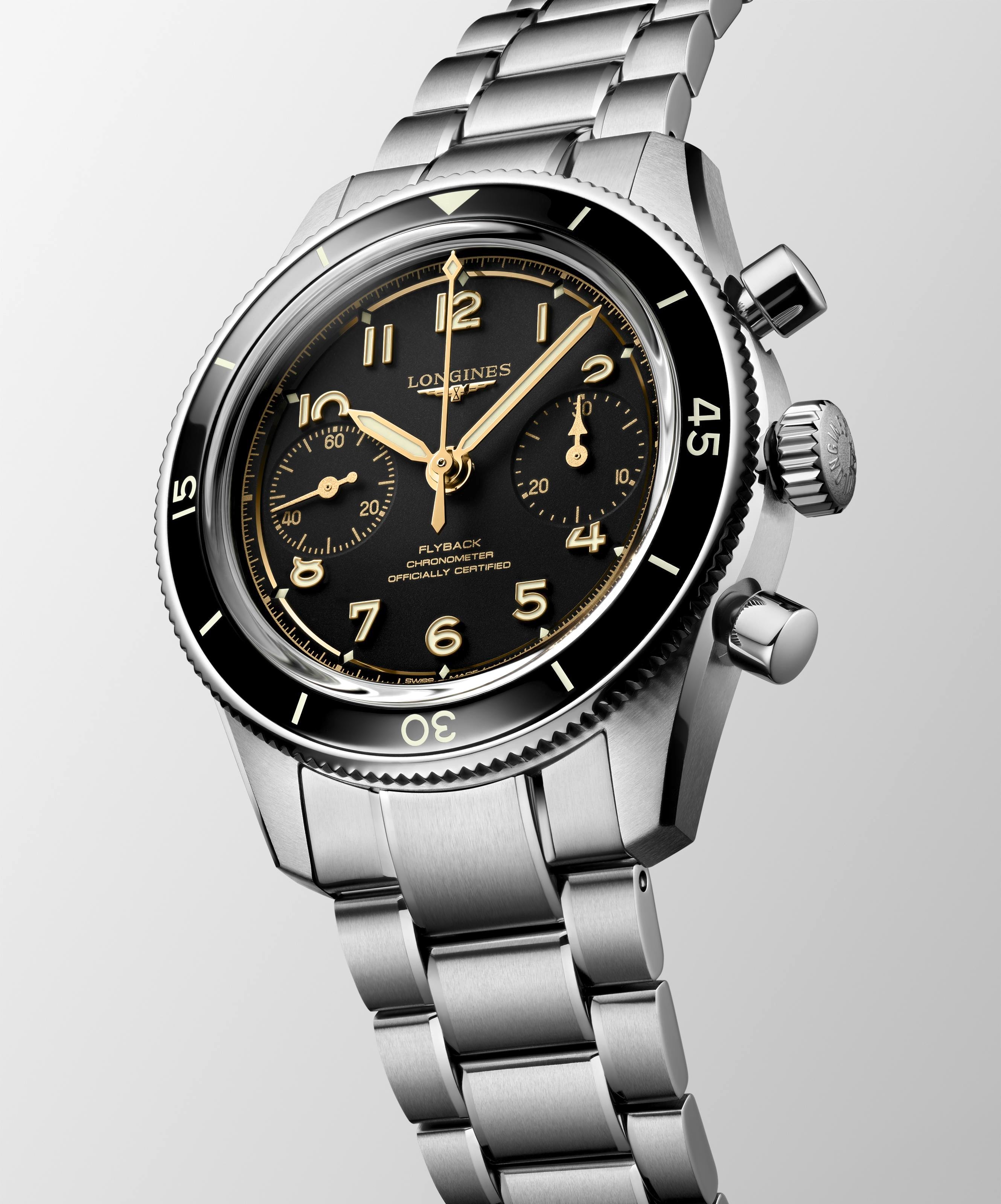 Longines Spirit Pilot FlyBack Black Matt Dial Men's Watch