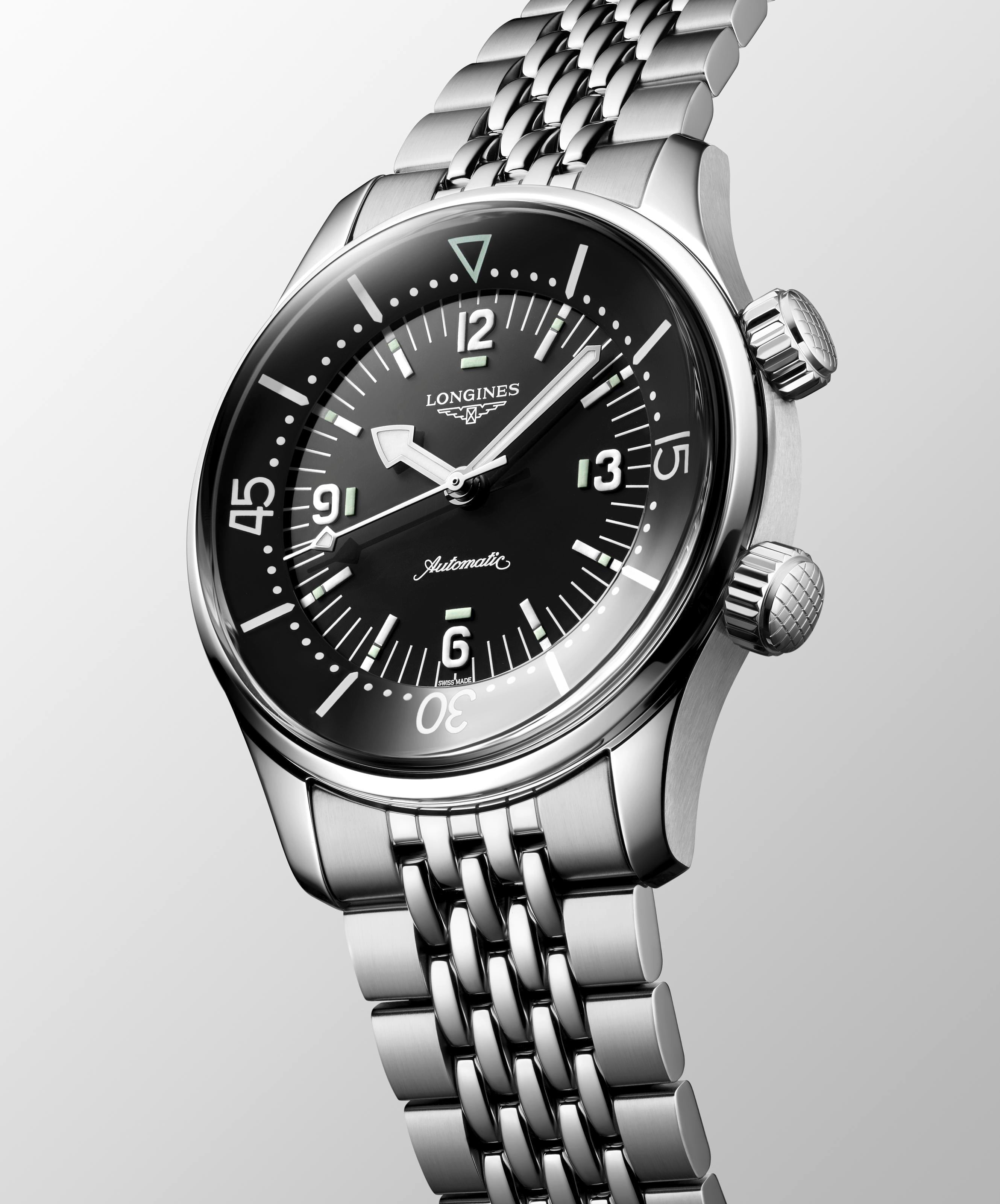 Longines Legend Diver Black Dial Watch