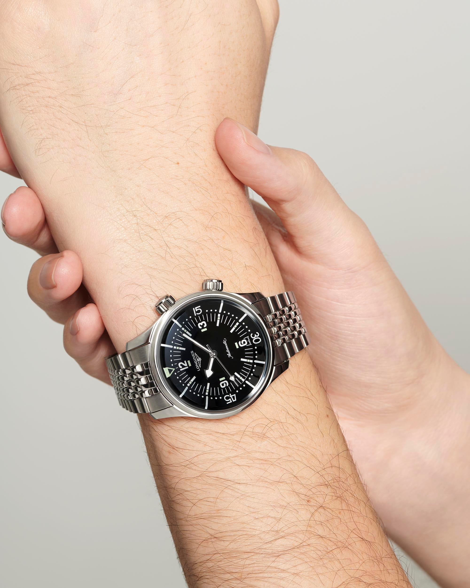 Longines Legend Diver Black Dial Watch