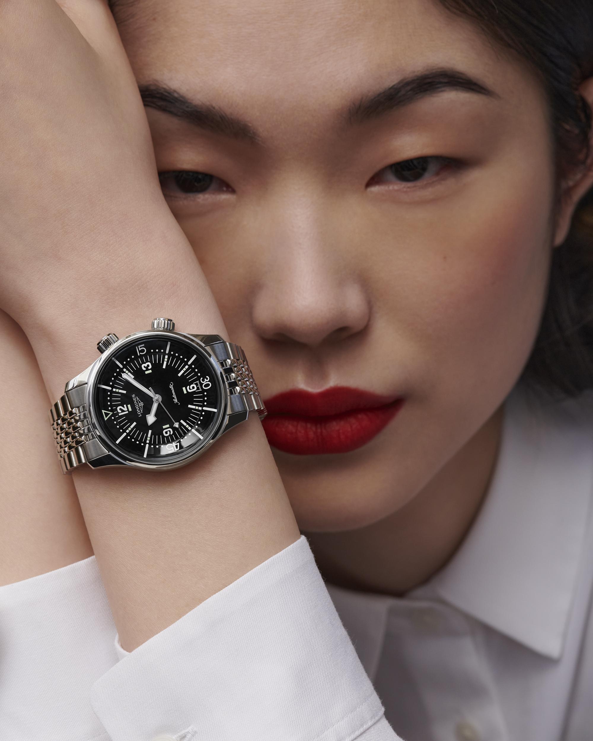 Longines Legend Diver Black Dial Watch