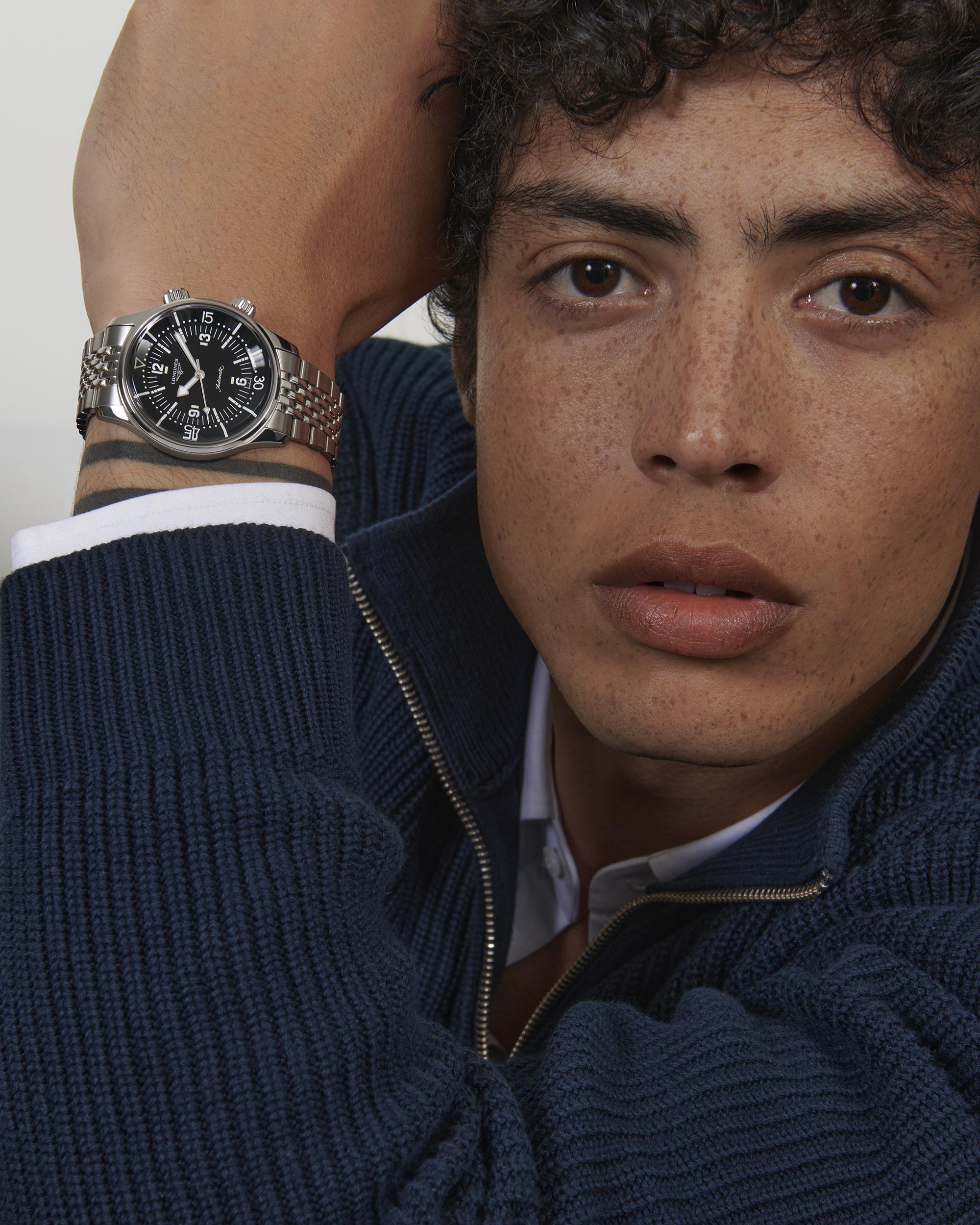 Longines Legend Diver Black Dial Watch