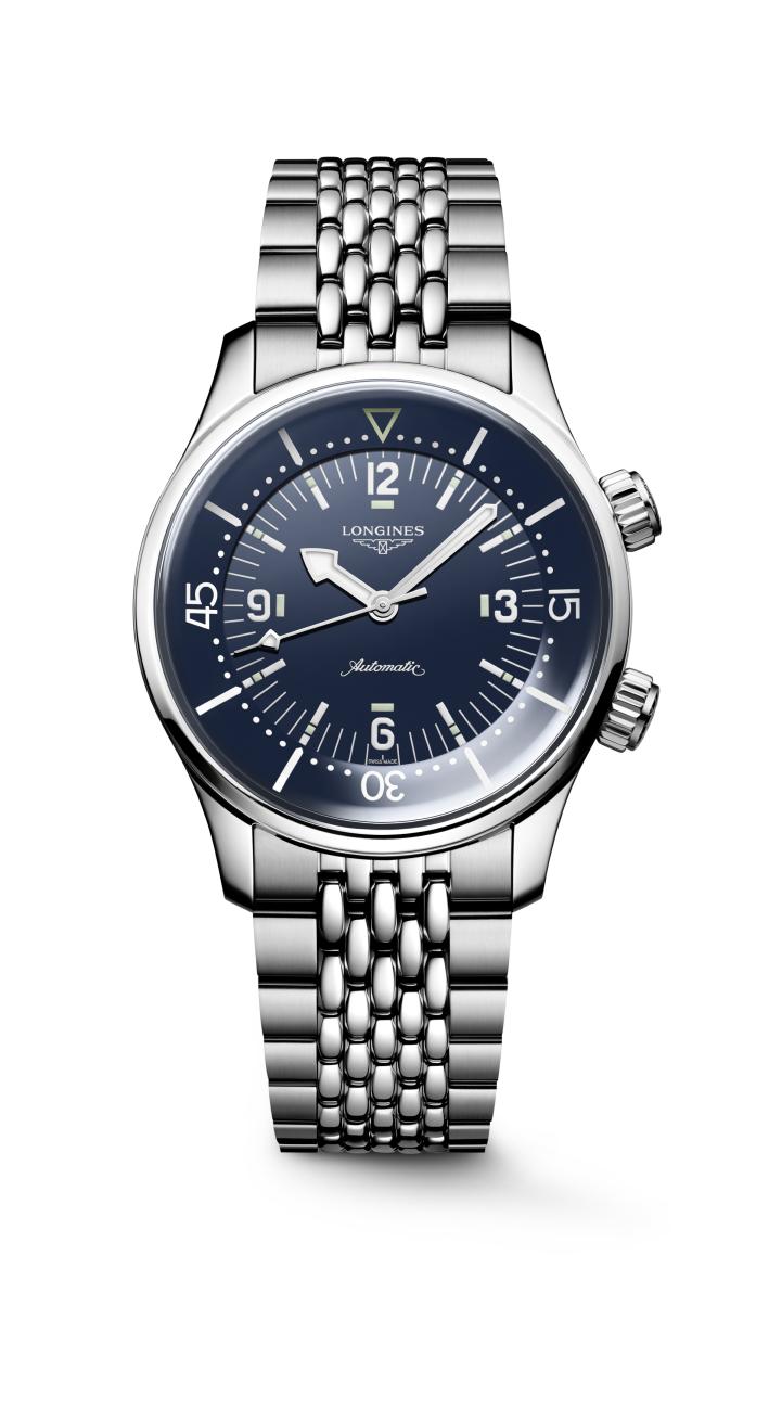 Longines Legend Diver Blue Lacquered Polished Dial Men's Watch