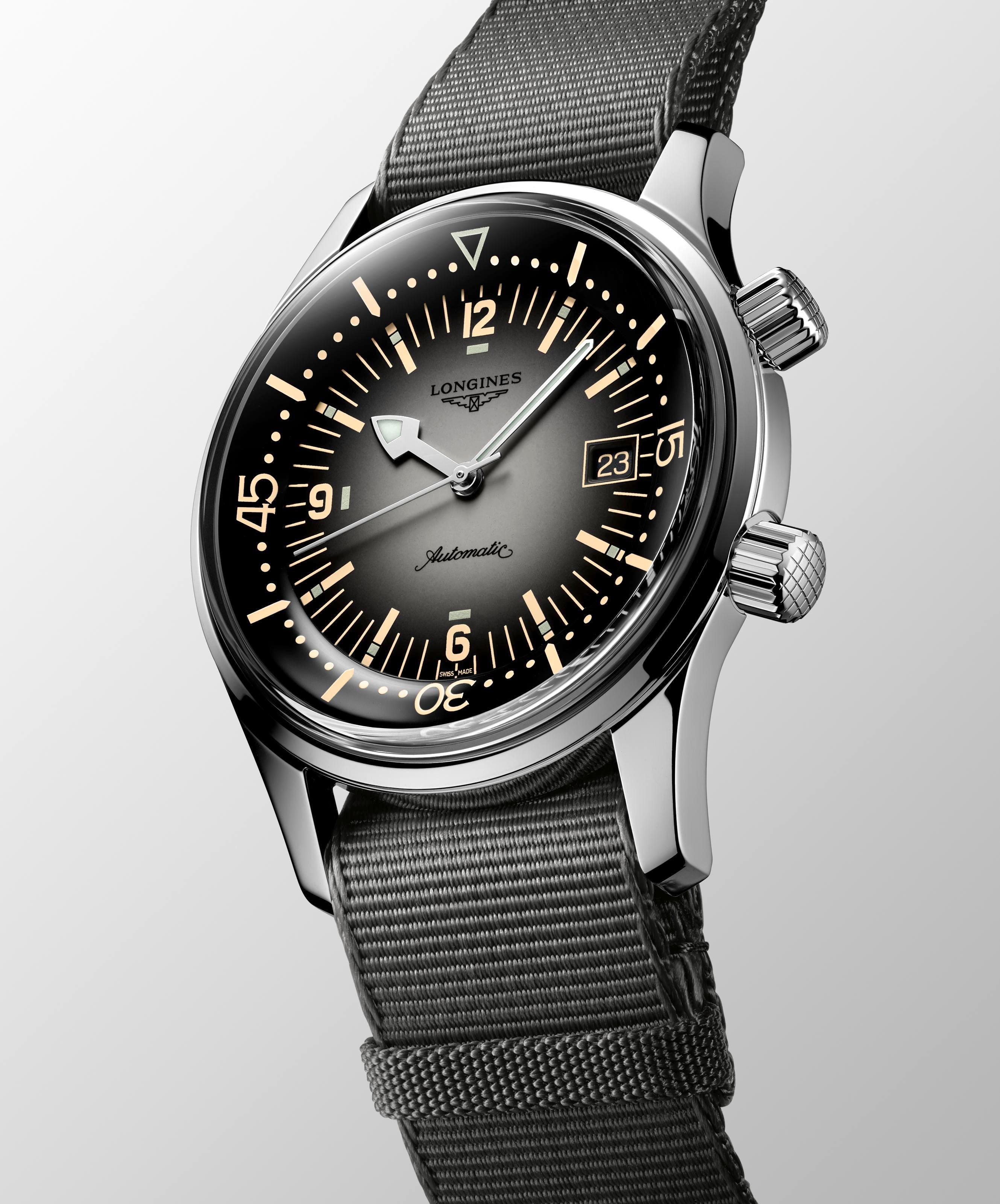 Longines Legend Diver Grey Dial Men's Watch