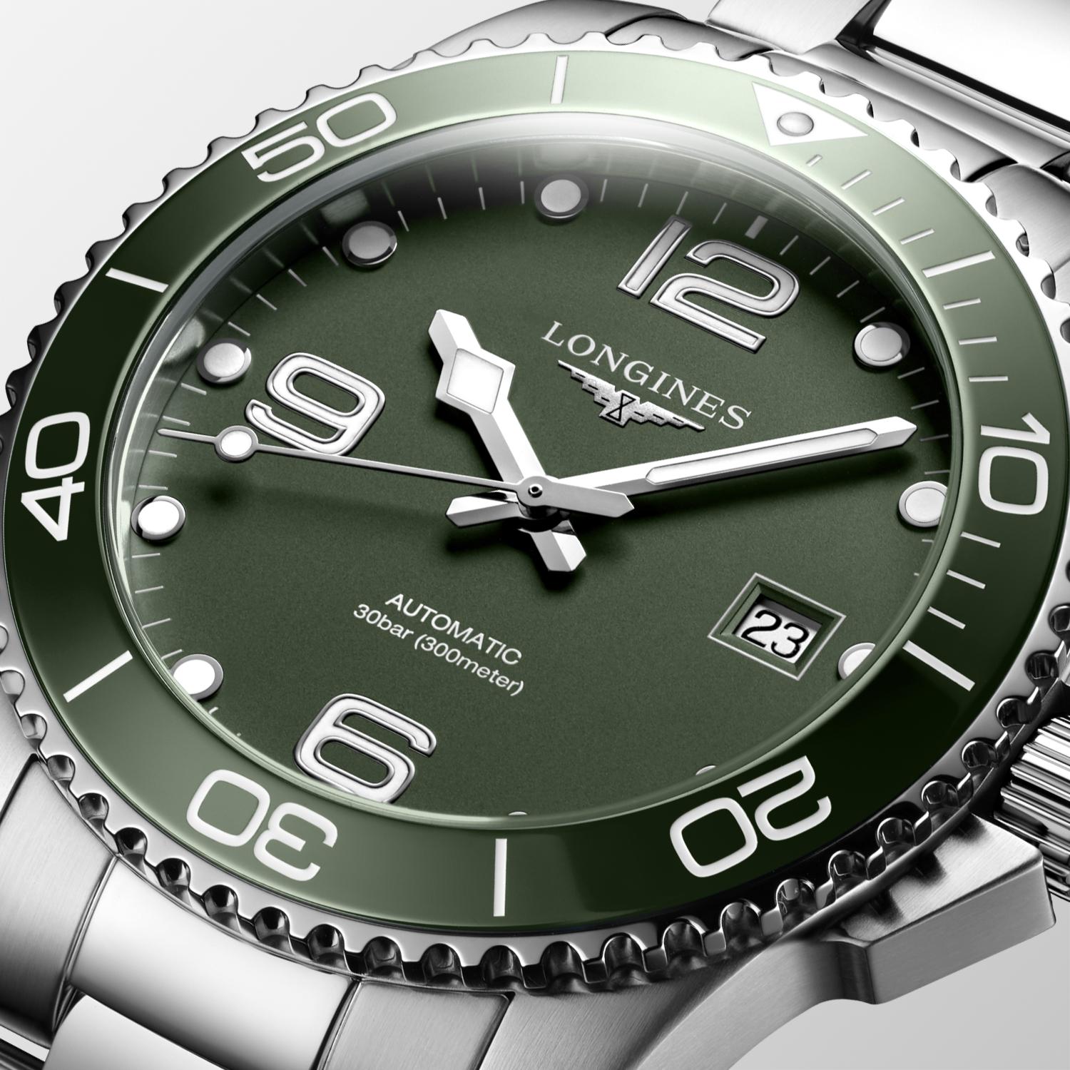 Longines HydroConquest Green Mass Dial Men's Watch