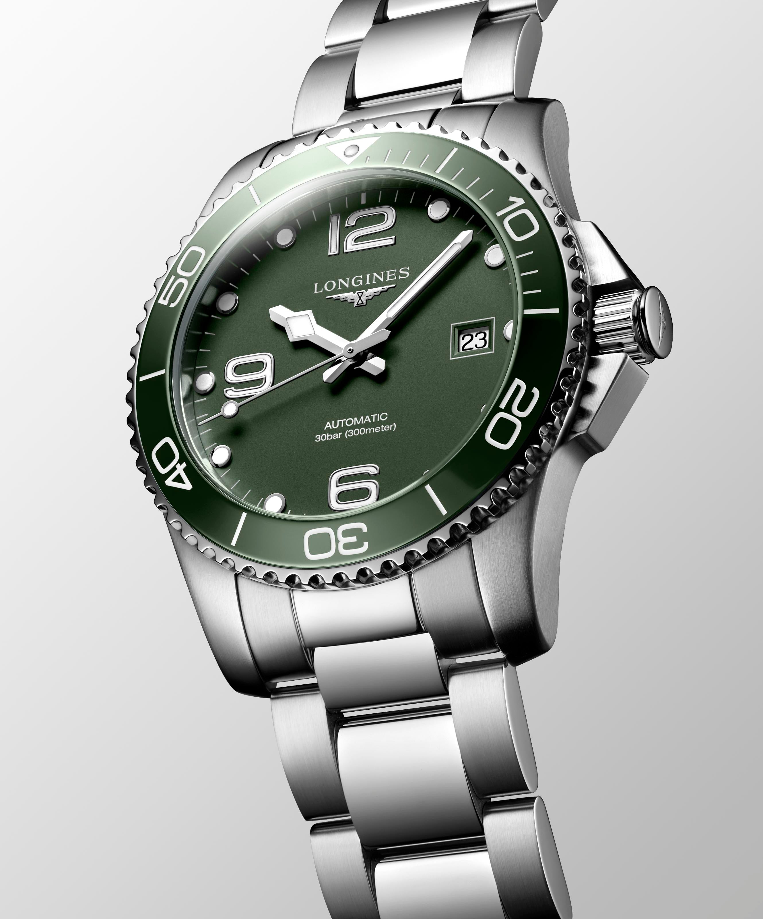 Longines HydroConquest Green Mass Dial Men's Watch