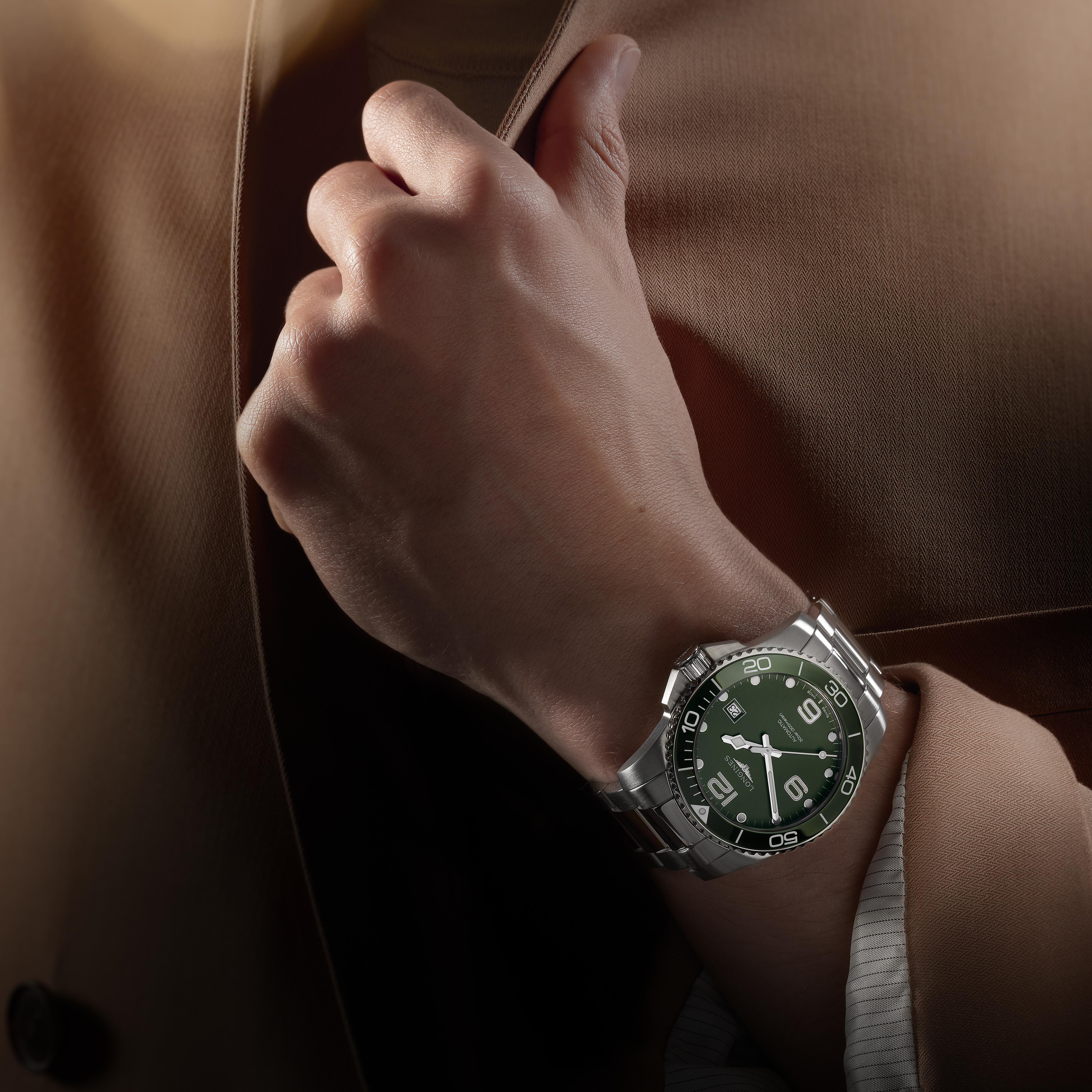 Longines HydroConquest Green Mass Dial Men's Watch