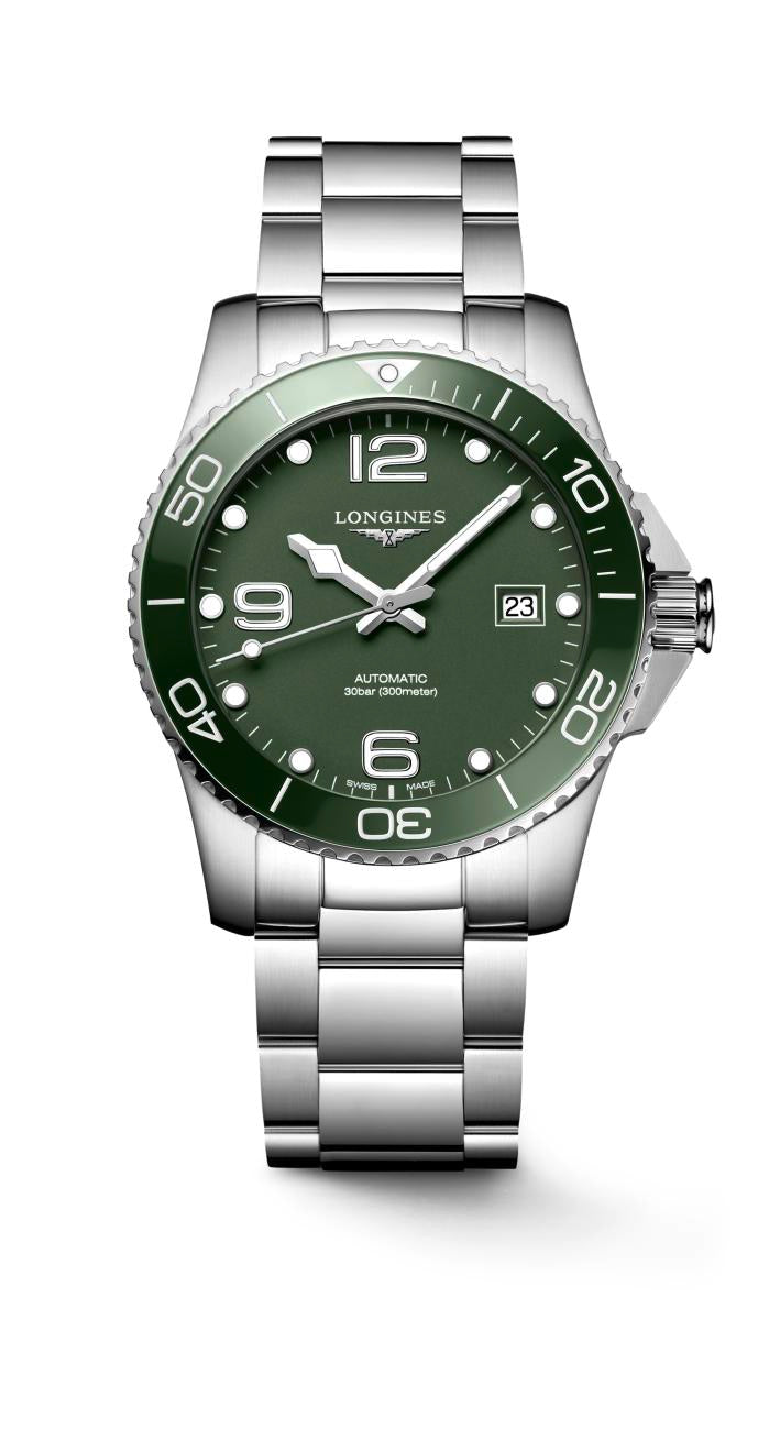 Longines HydroConquest Green Mass Dial Men's Watch
