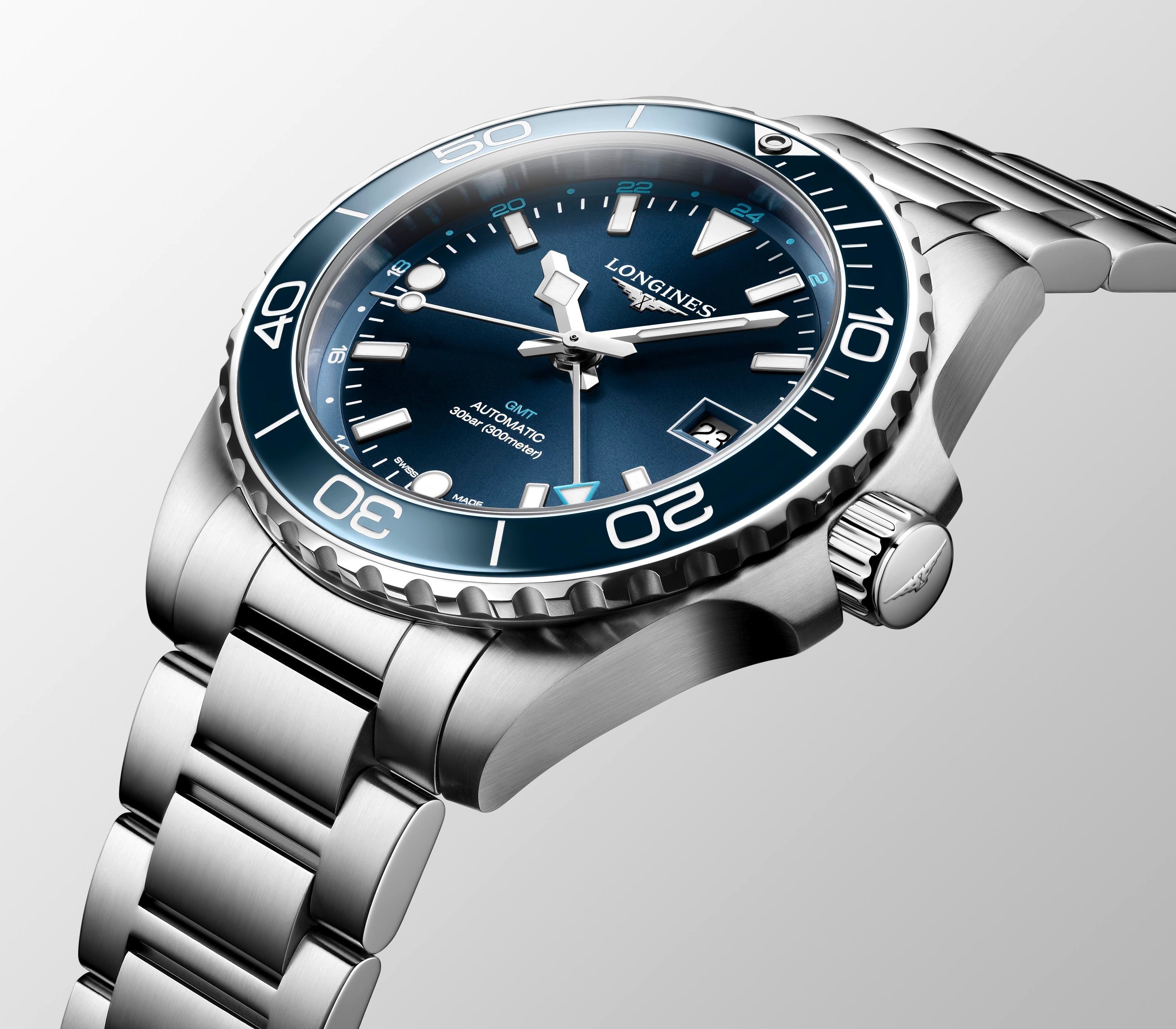 Longines HydroConquest GMT Sunray Blue Dial Men's Watch