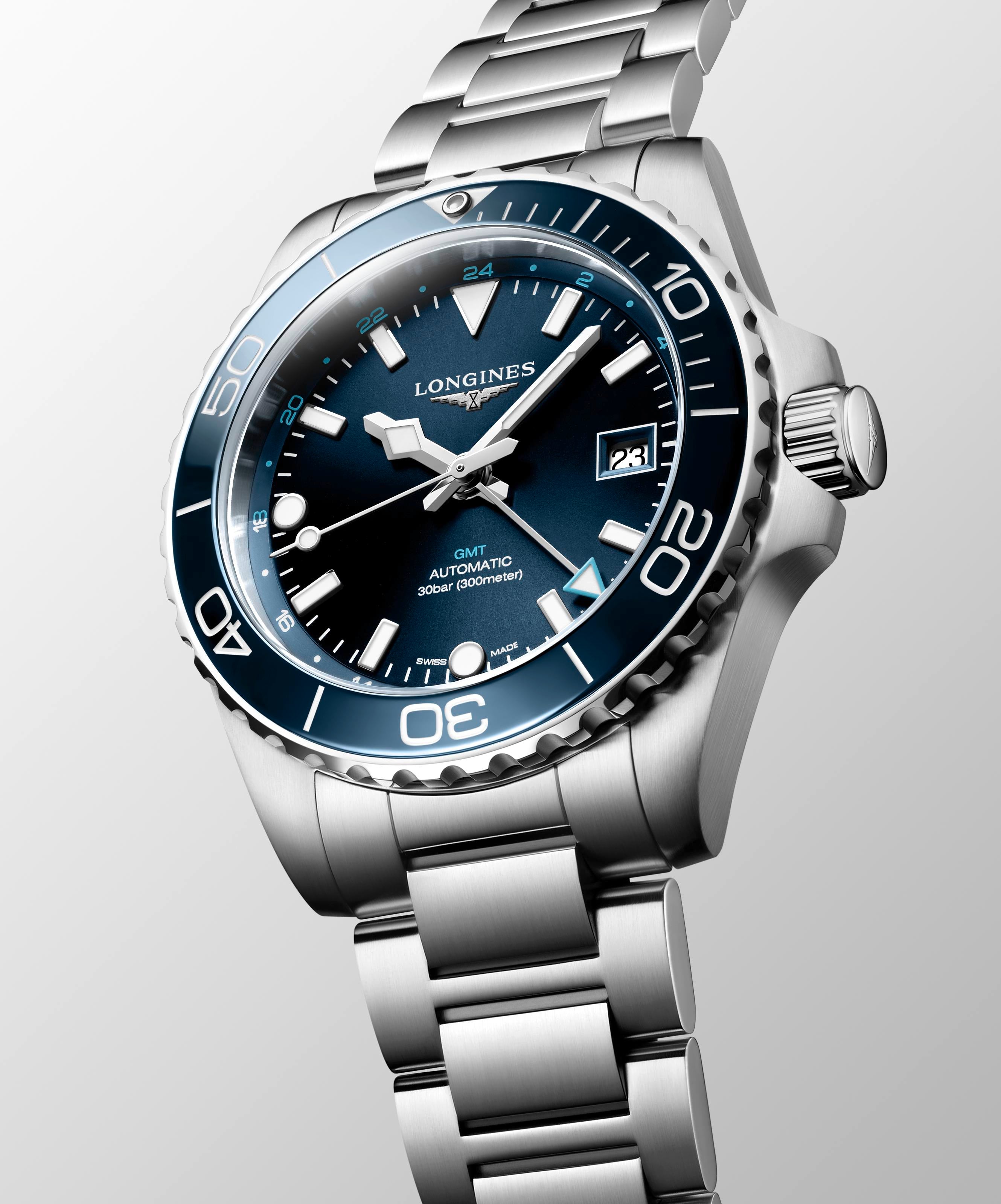 Longines HydroConquest GMT Sunray Blue Dial Men's Watch