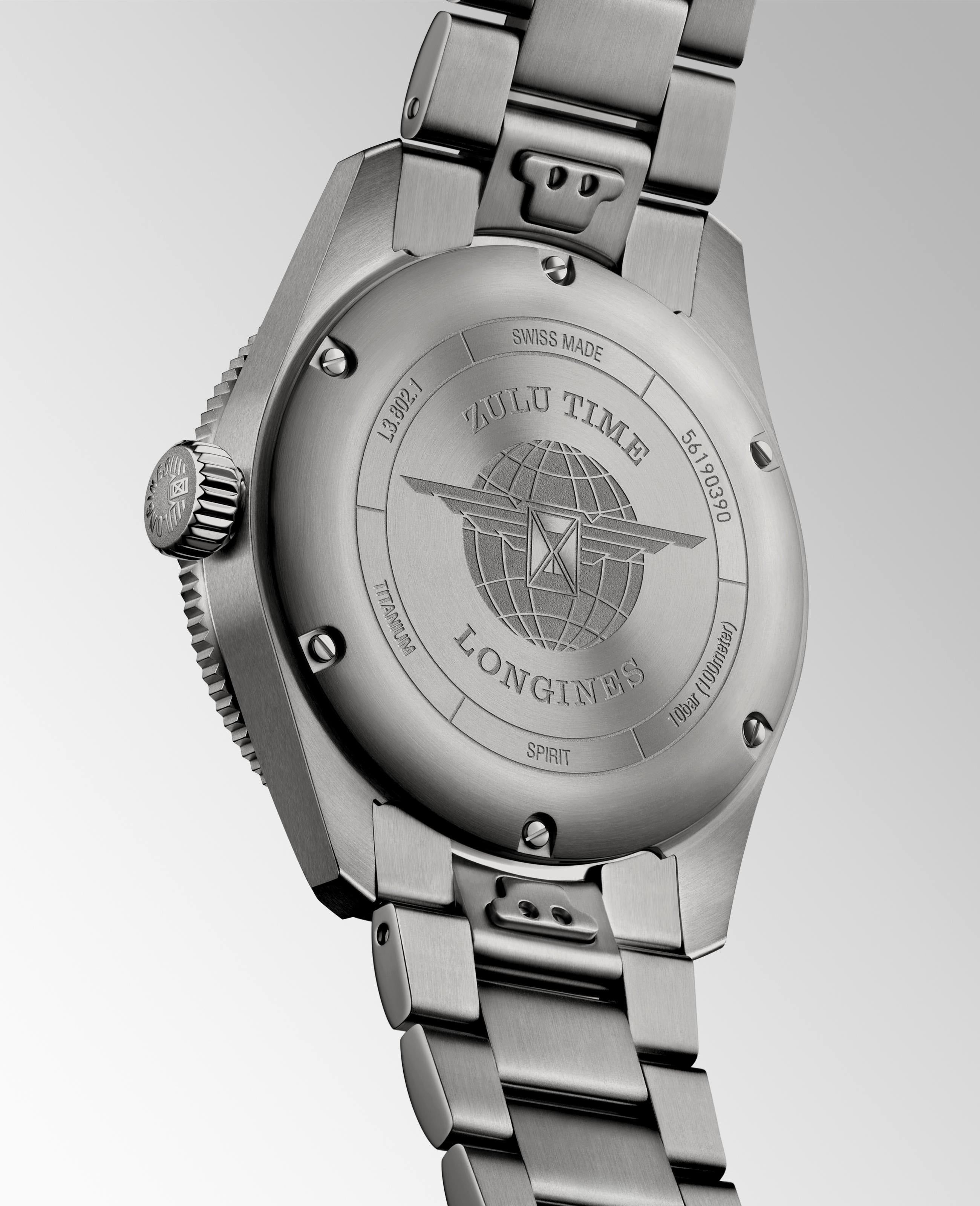 Longines Spirit Zulu Time Titanium Strap Watch