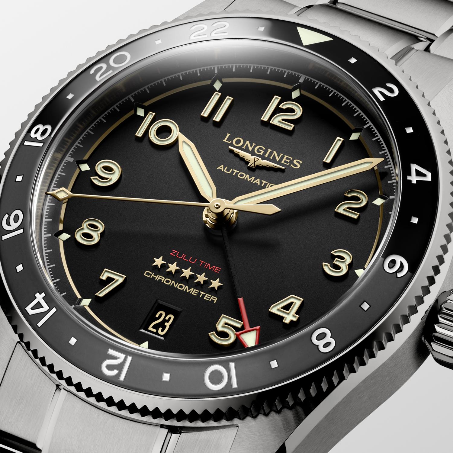Longines Spirit Zulu Time Titanium Strap Watch