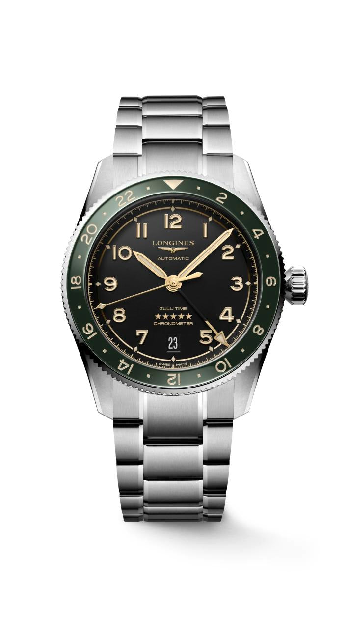 Longines Spirit Zulu Time Anthracite Dial Men's Watch