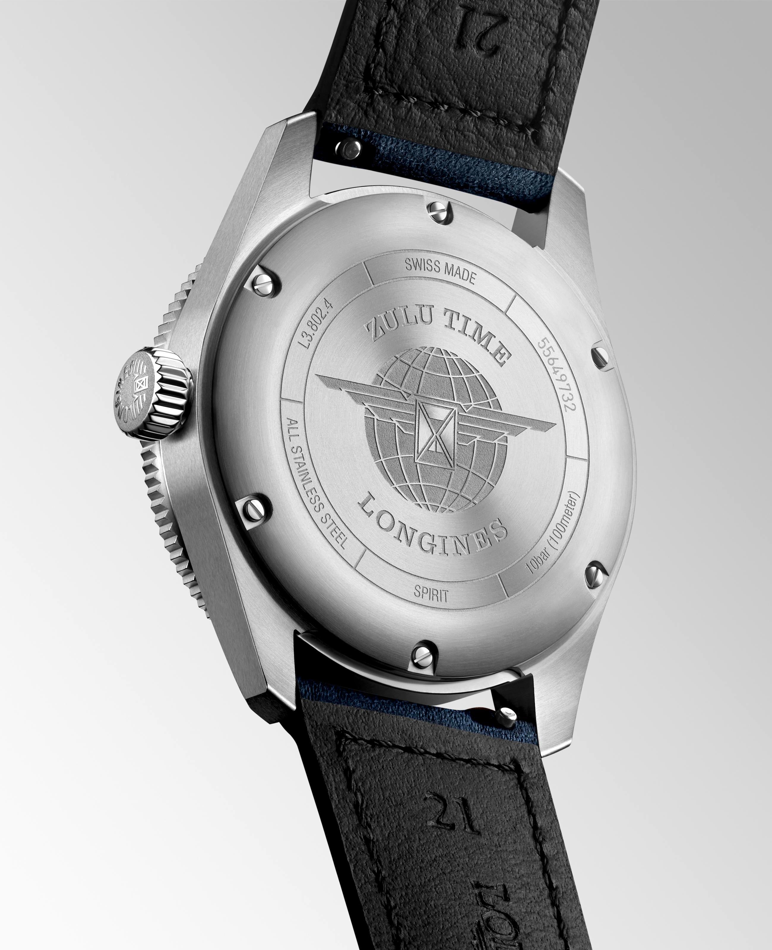 Longines Spirit Zulu Time Sunray Blue Time Watch