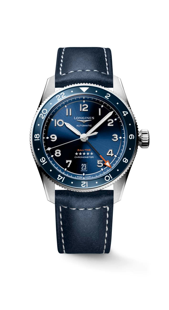 Longines Spirit Zulu Time Sunray Blue Time Watch