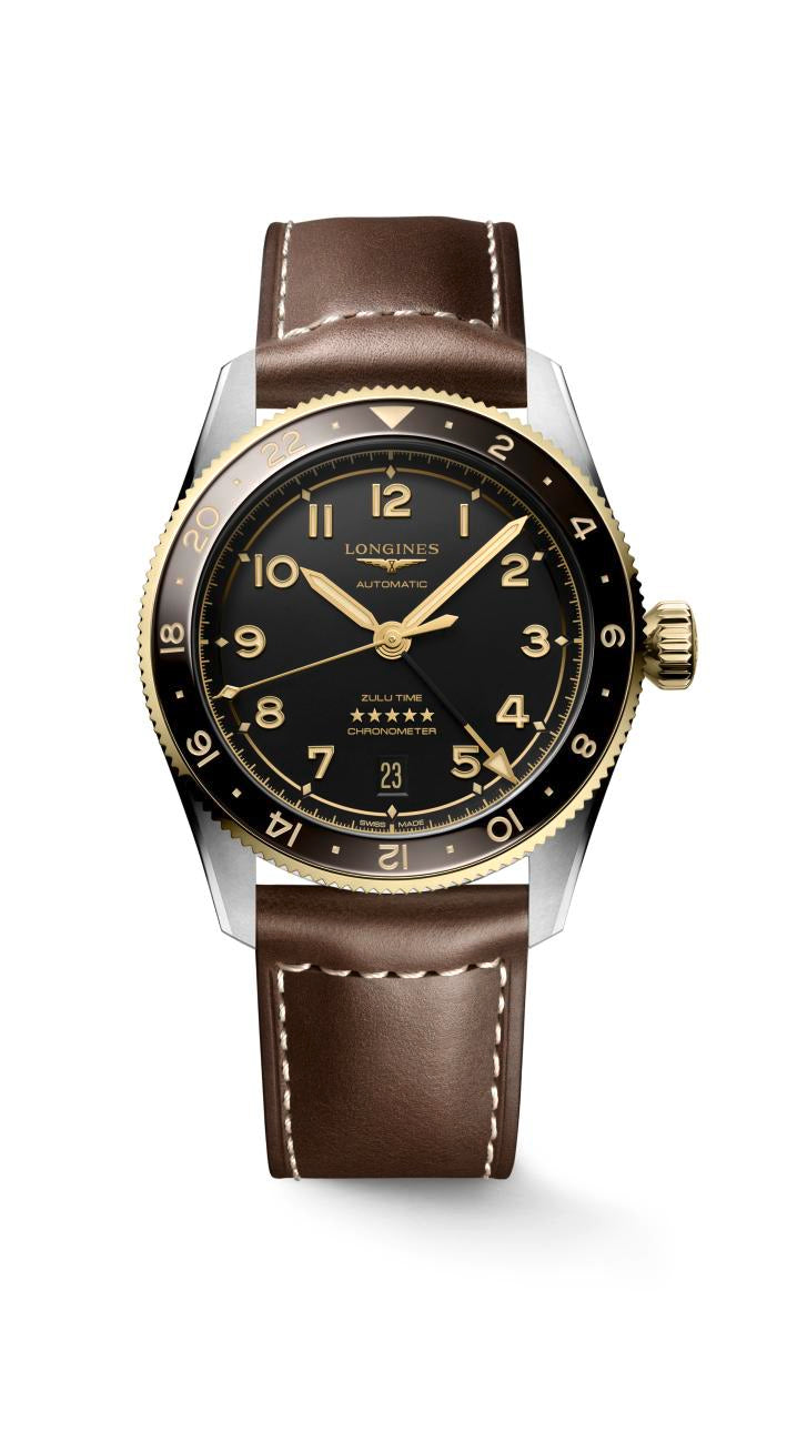 Longines Spirit Zulu Time Anthracite Dial Men's Watch