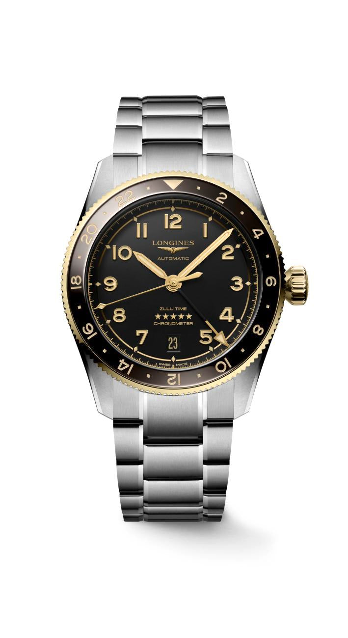 Longines Spirit Zulu Time Anthracite Dial Watch