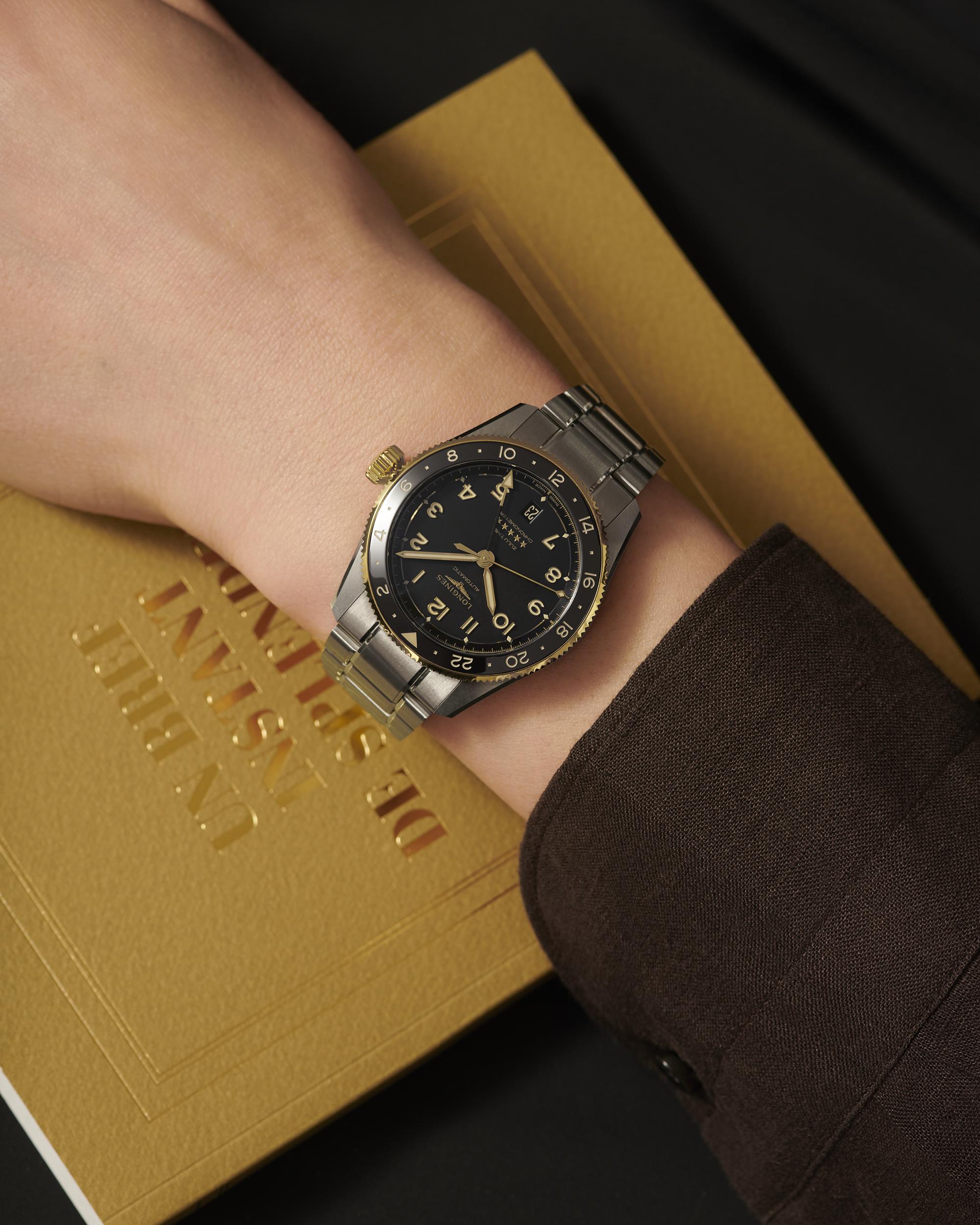 Longines Spirit Zulu Time Anthracite Dial Watch